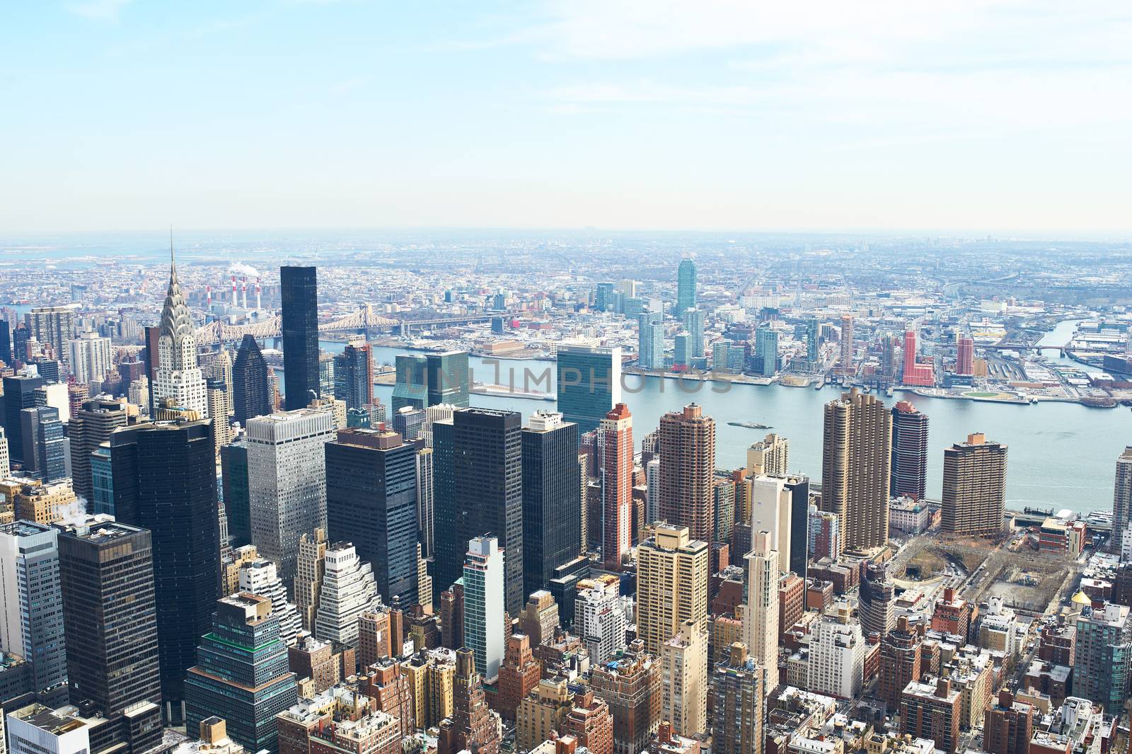 Cityscape view of Manhattan from Empire State Building, New York City, USA