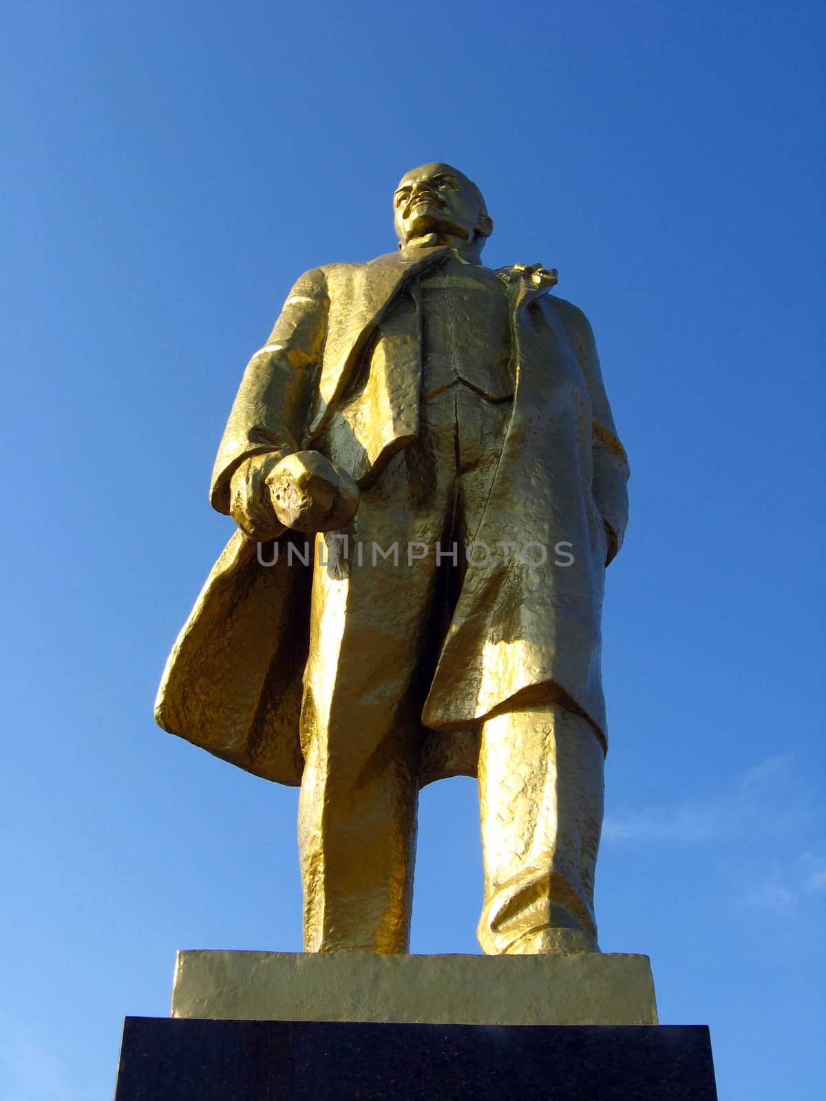 big and light monument to the leader of world proletariat Lenin
