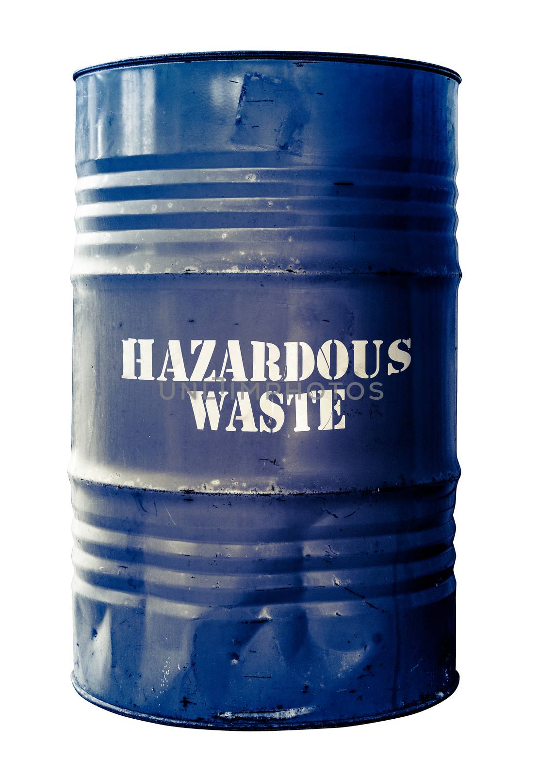 Grungy Isolated Drum Or Barrel Of hazardous Waste