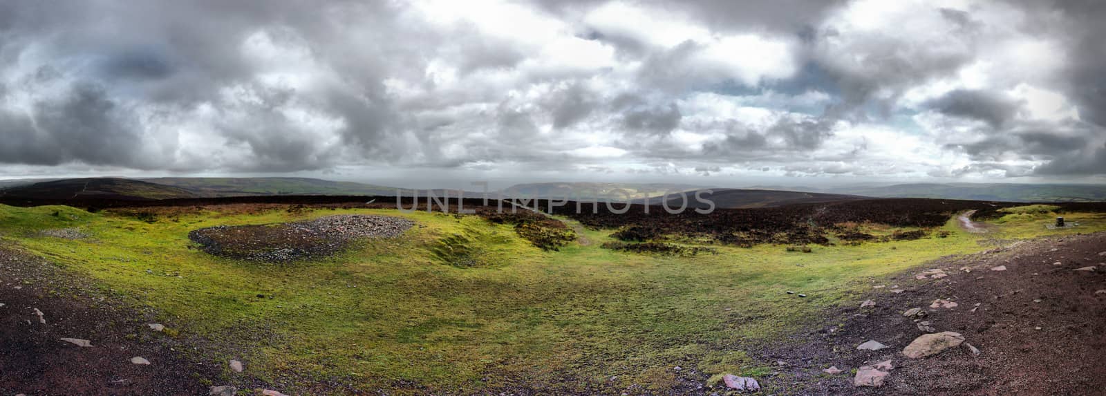 panorama view from dunkery beacon exmoor somerset by chrisga