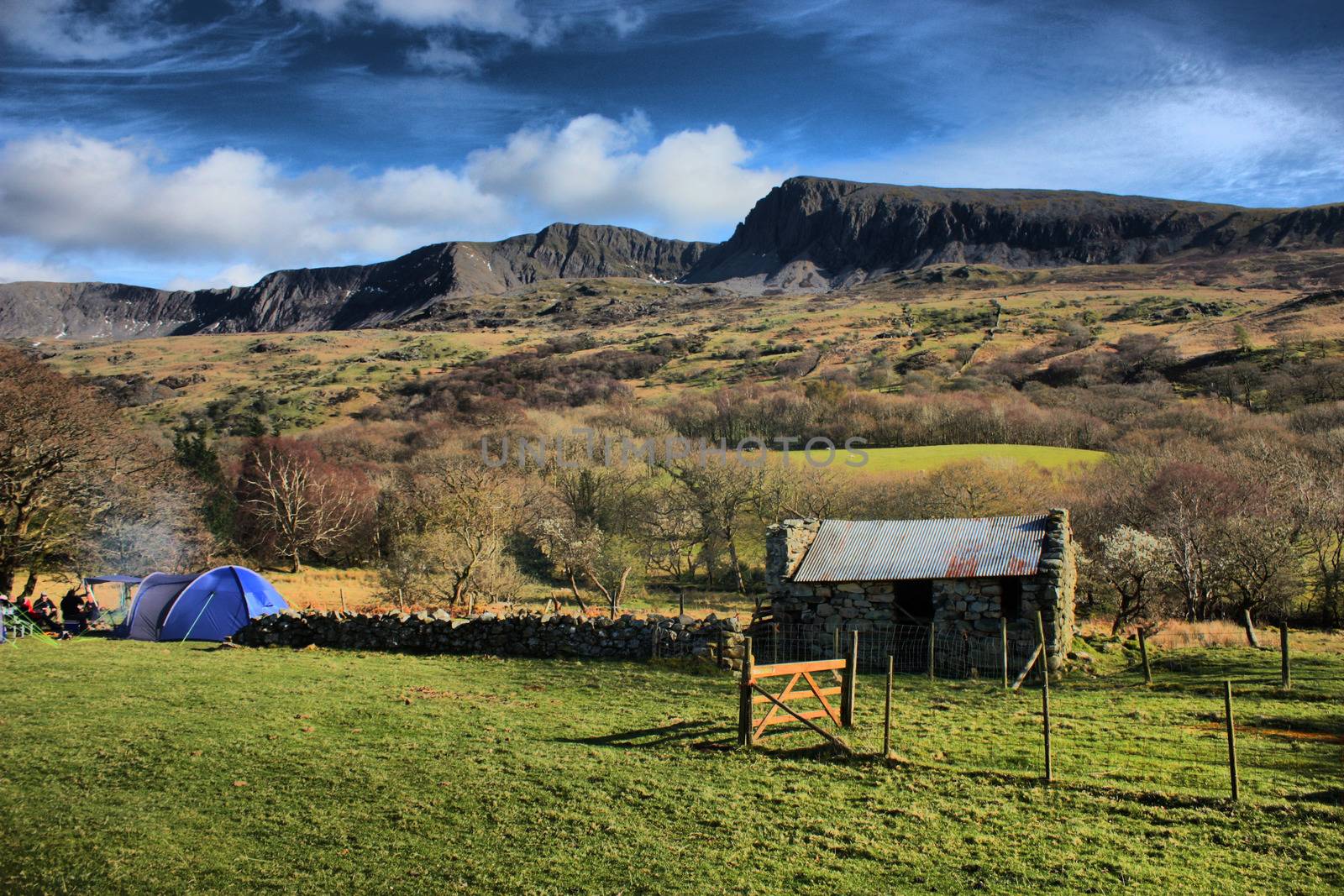 cadair idris mountain range in snowdonia