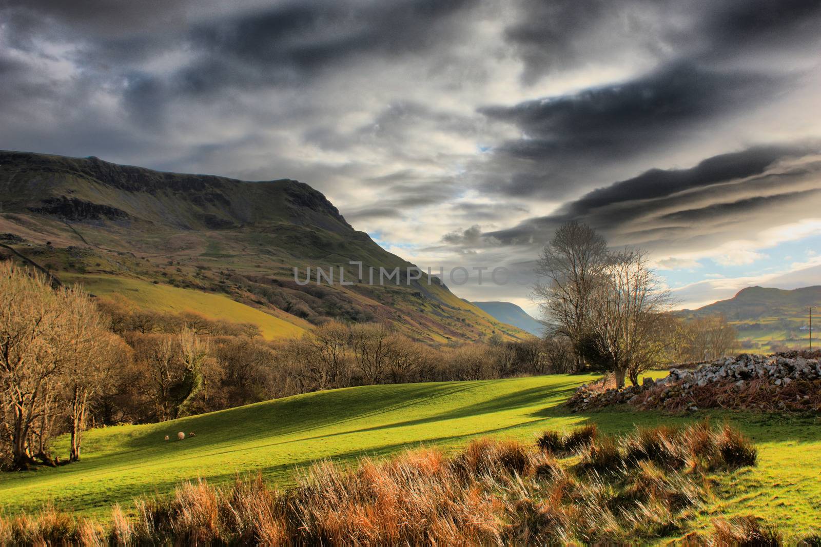 cadair idris mountain range in snowdonia