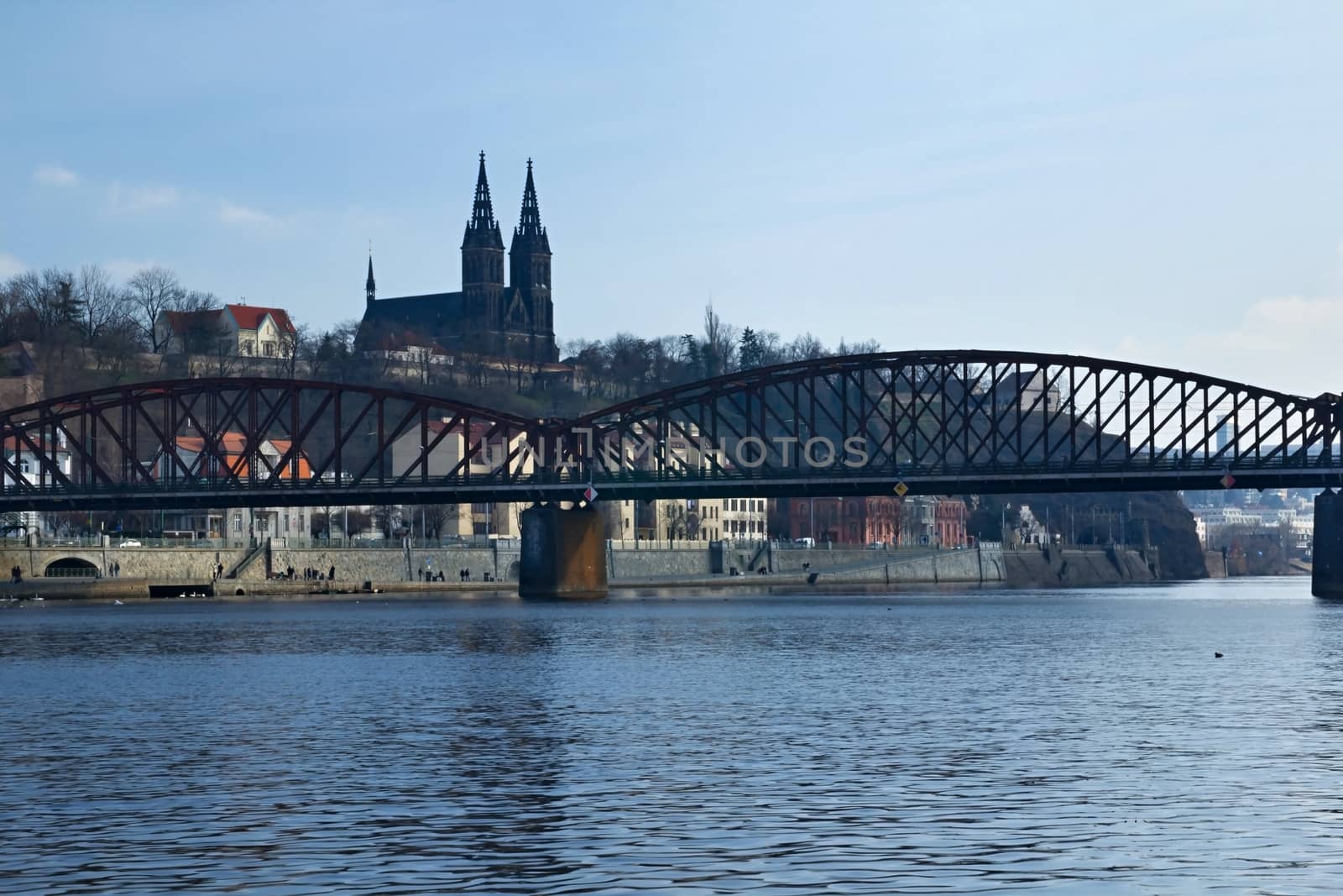 Prague and its old houses, Vltava river and bridges by Dermot68