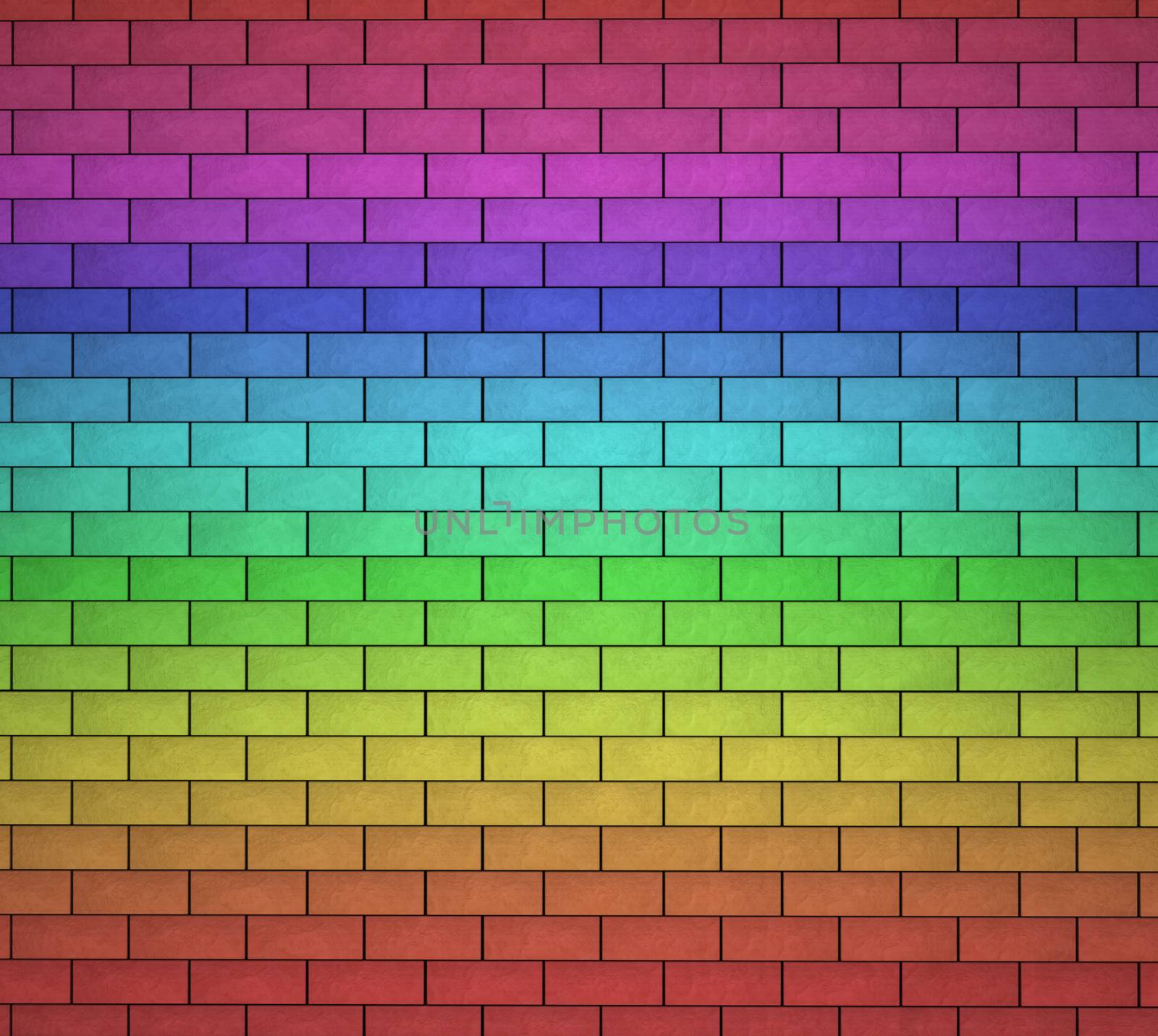 Bricks Wall Rainbow Background by nirodesign