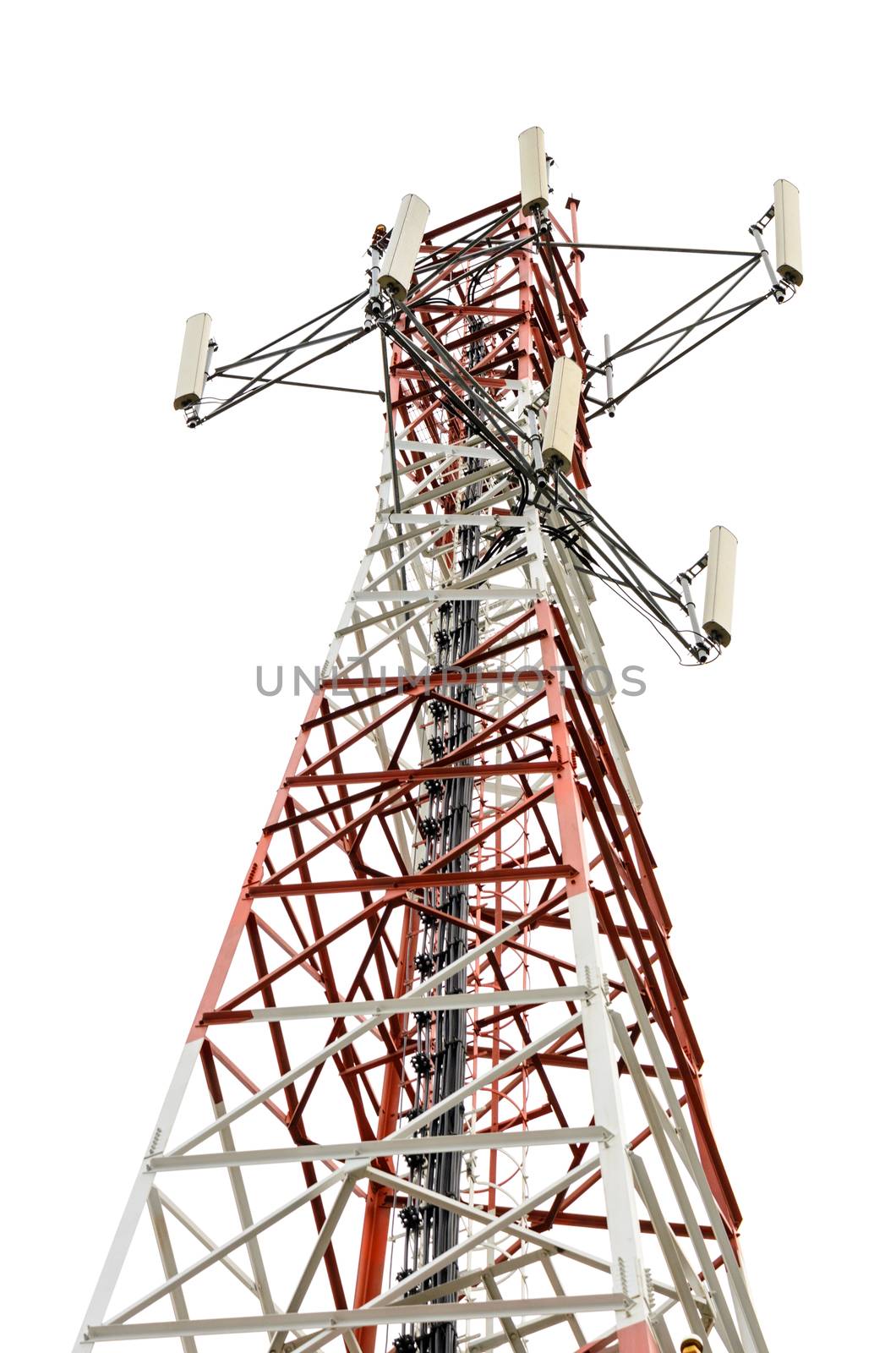 Communications Tower isolated on white