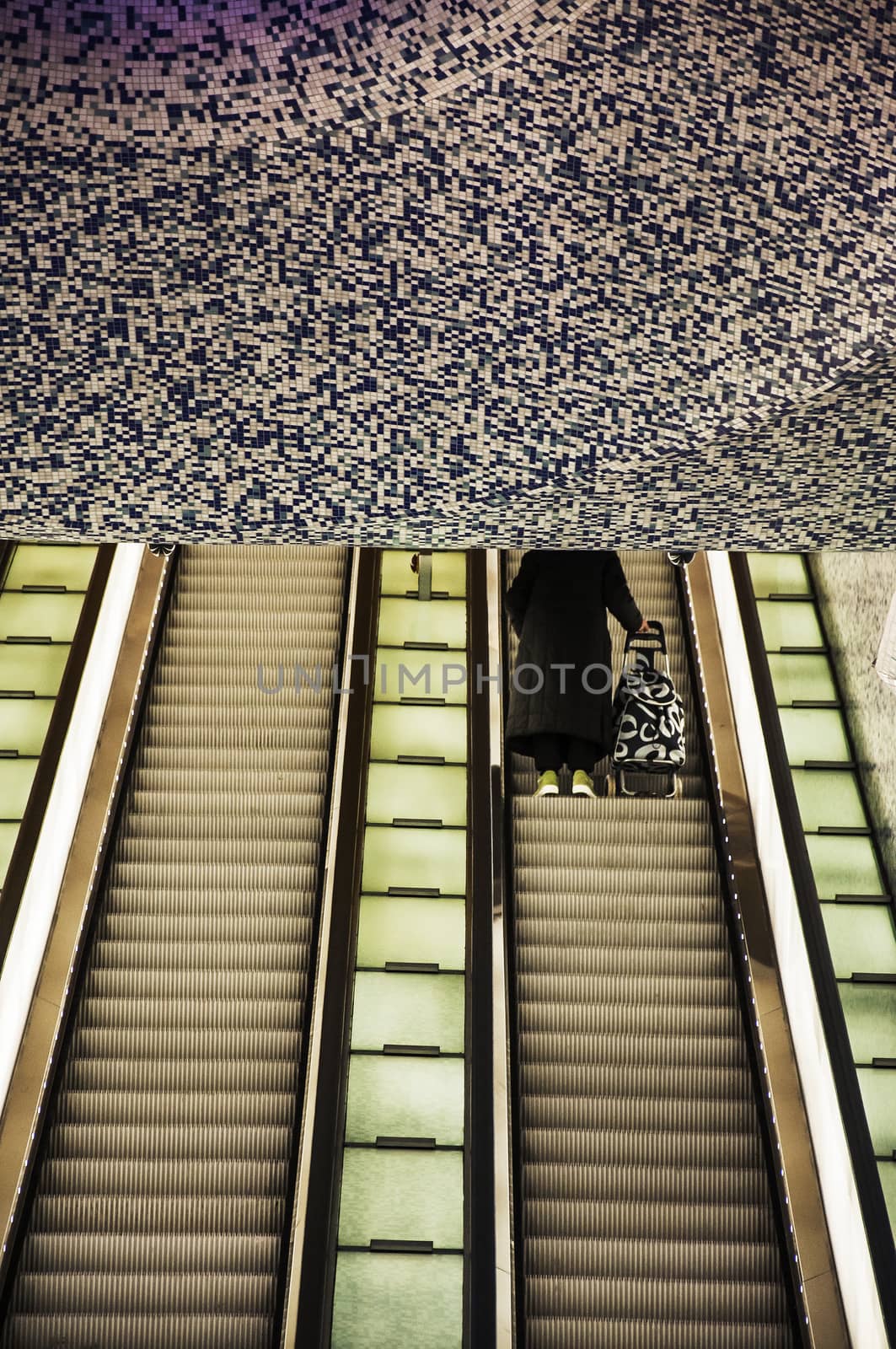 NAPLES, FEBRUARY 23: modern subway station Toledo. This Station was opened at the end of 2012 on February 23, 2014 in Naples, Italy 