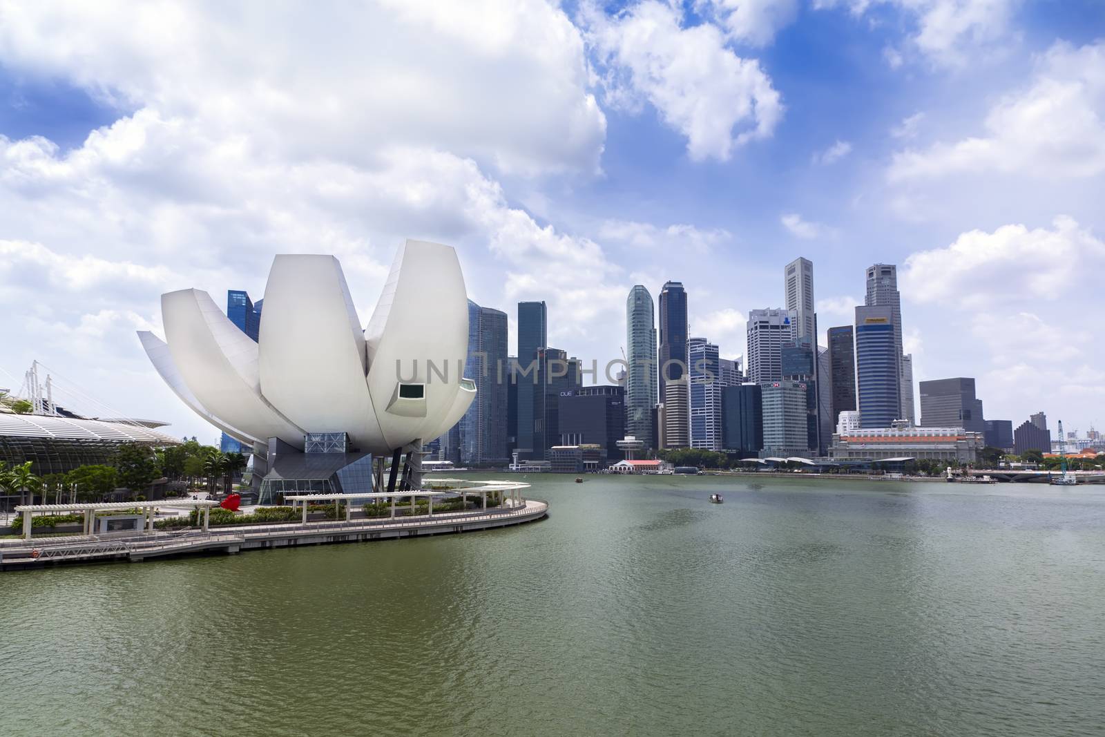 Skyscrapers and Singapore ArtScience Museum.  by GNNick