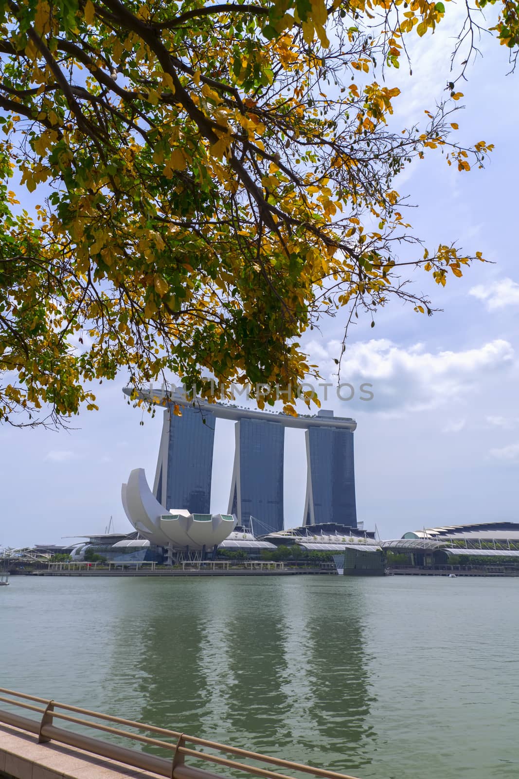 View to Marina Bay Sands  EDITORIAL Singapore, Singapore - February 13, 2014