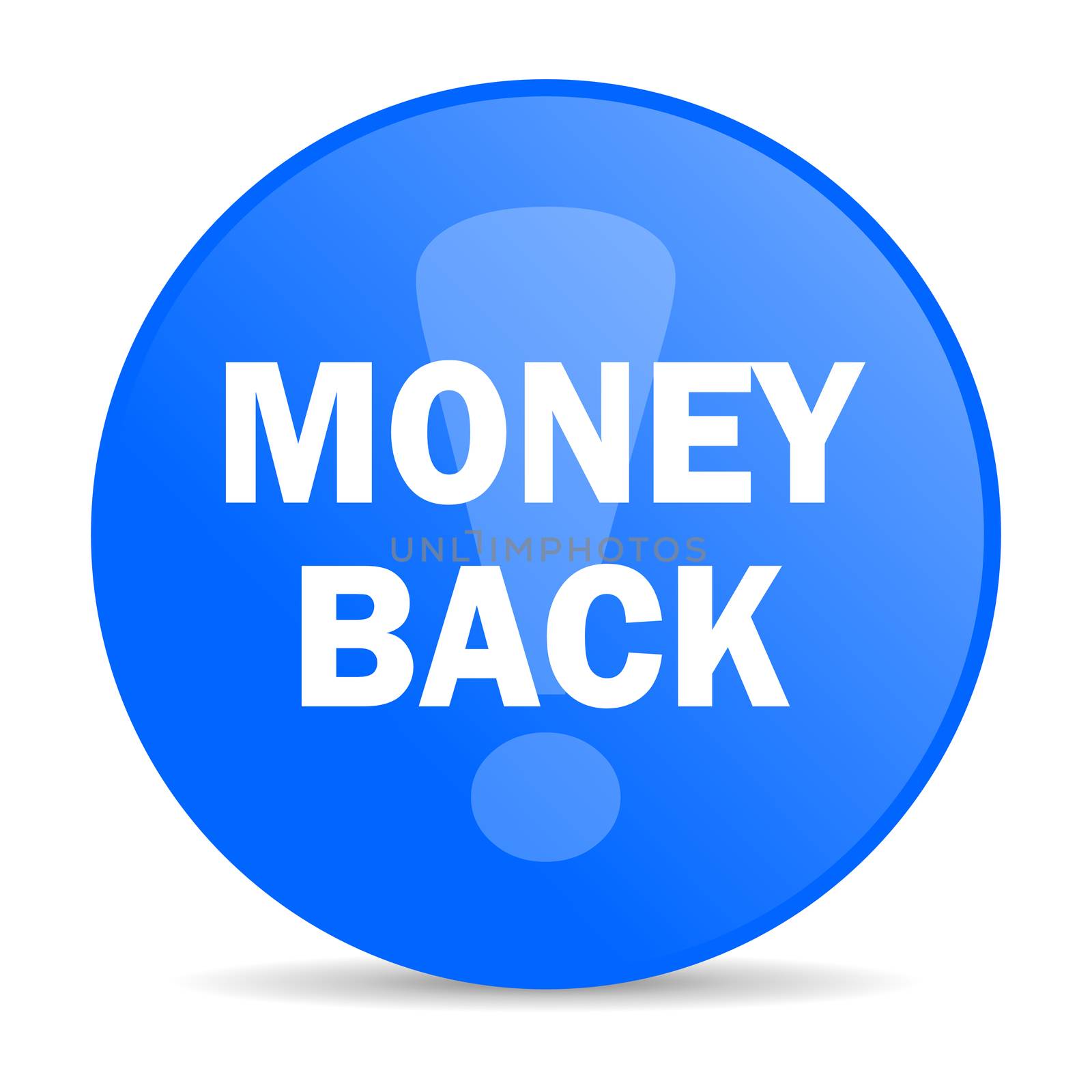money back internet blue icon
