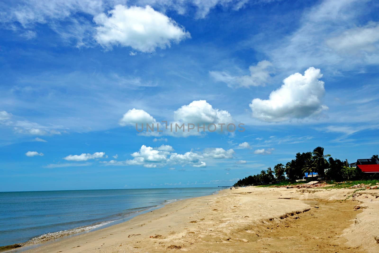 Beach and sky.