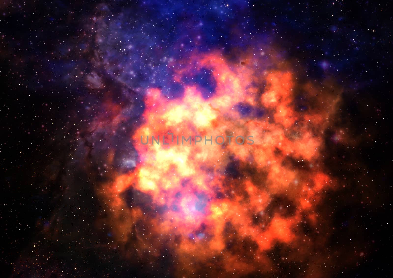 Far being shone nebula and star field against space. "Elements of this image furnished by NASA".
