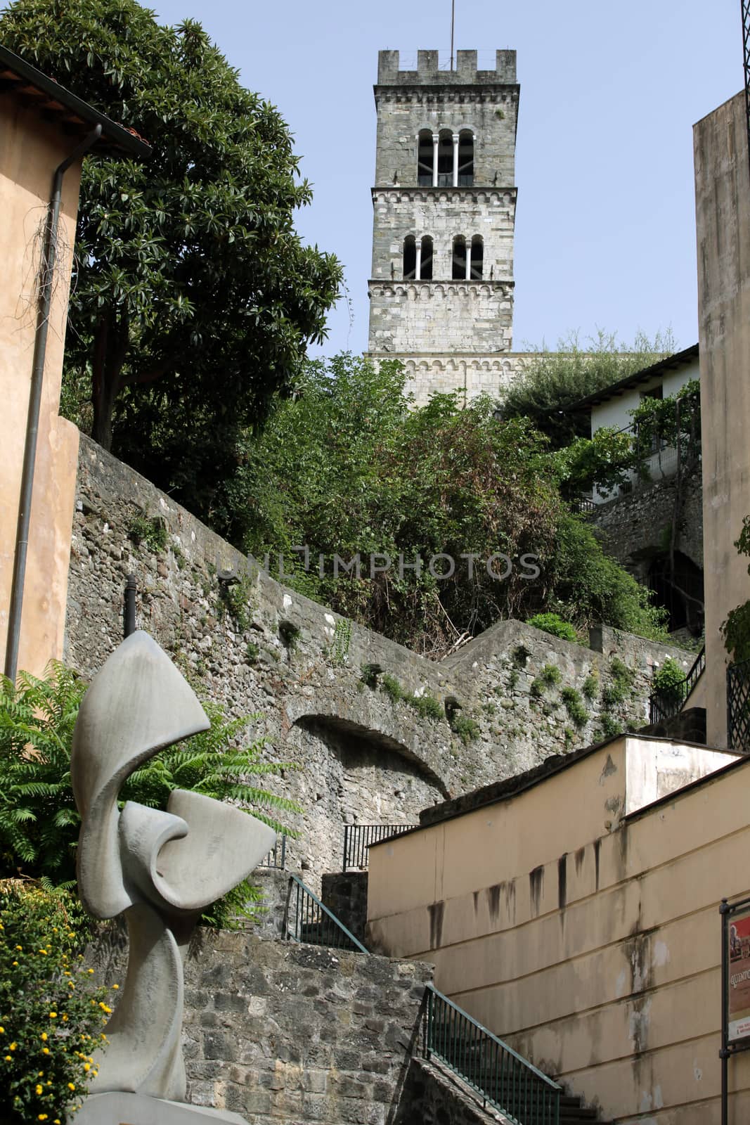 Barga a medieval hilltop town in Tuscany.Italy