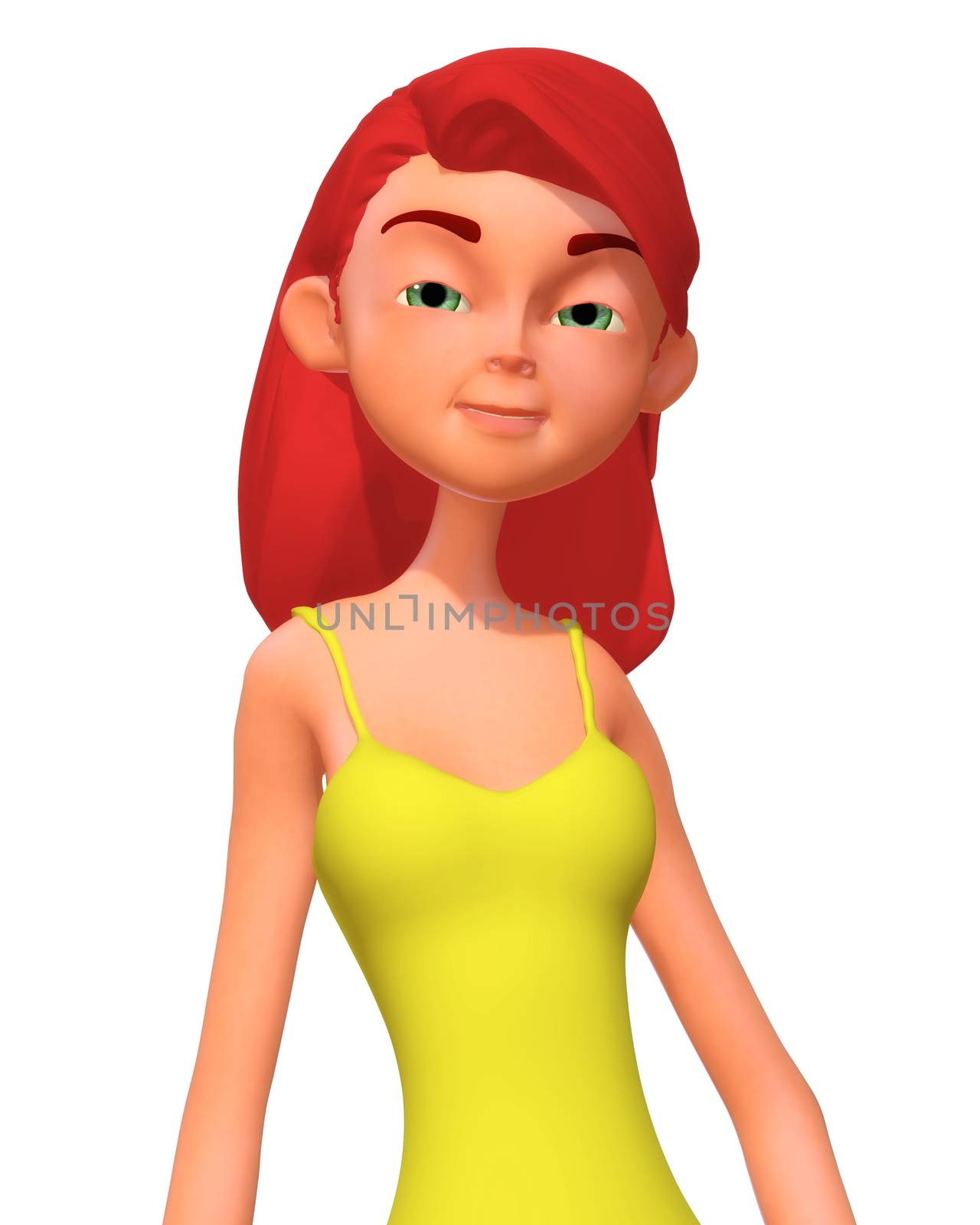 Digital Illustration of a Cartoon Woman