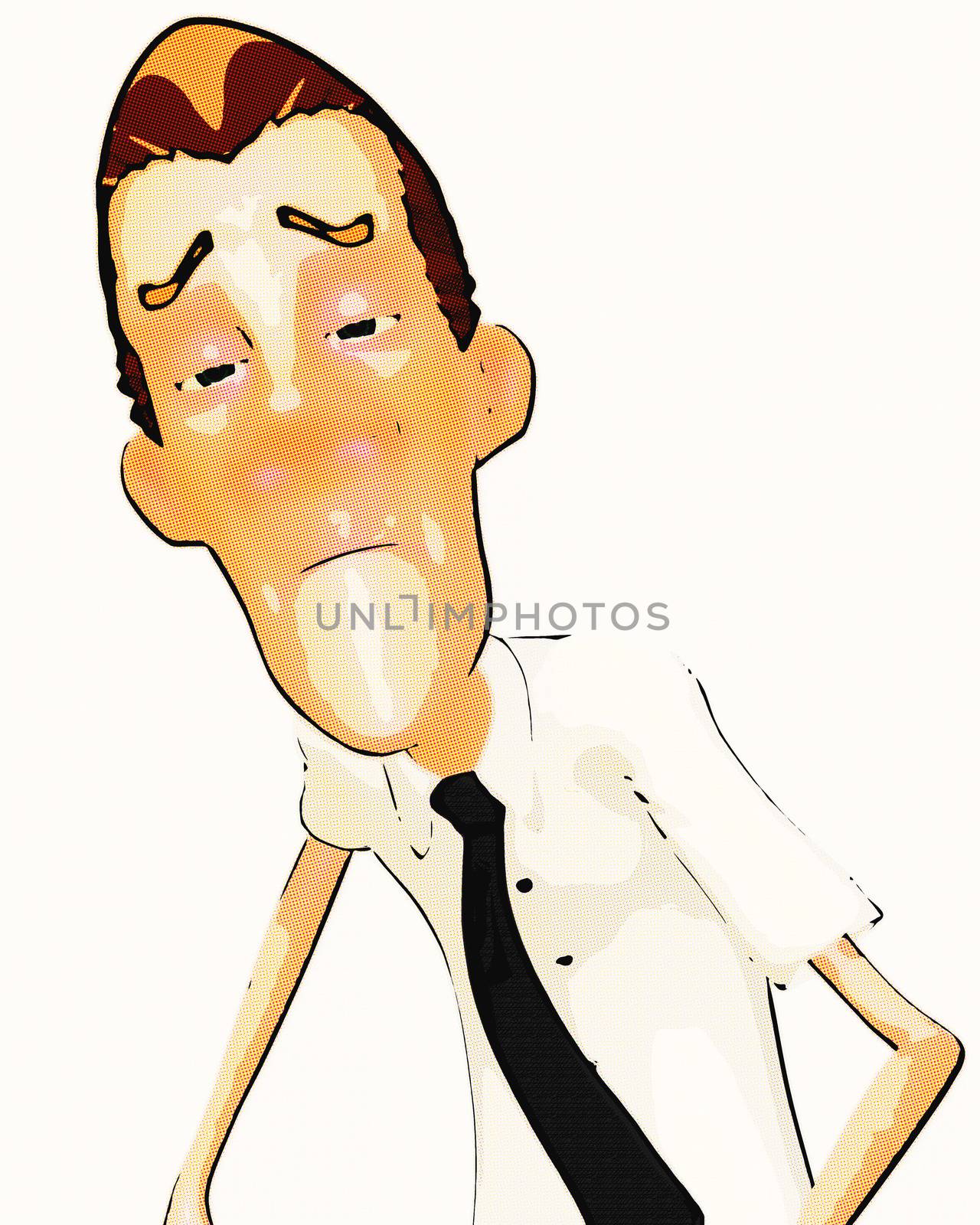 Digital Illustration of a Cartoon Man