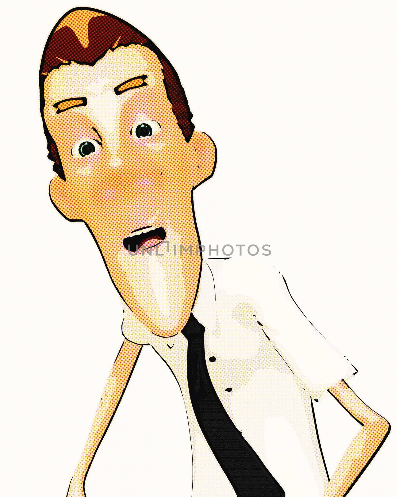 Digital Illustration of a Cartoon Man