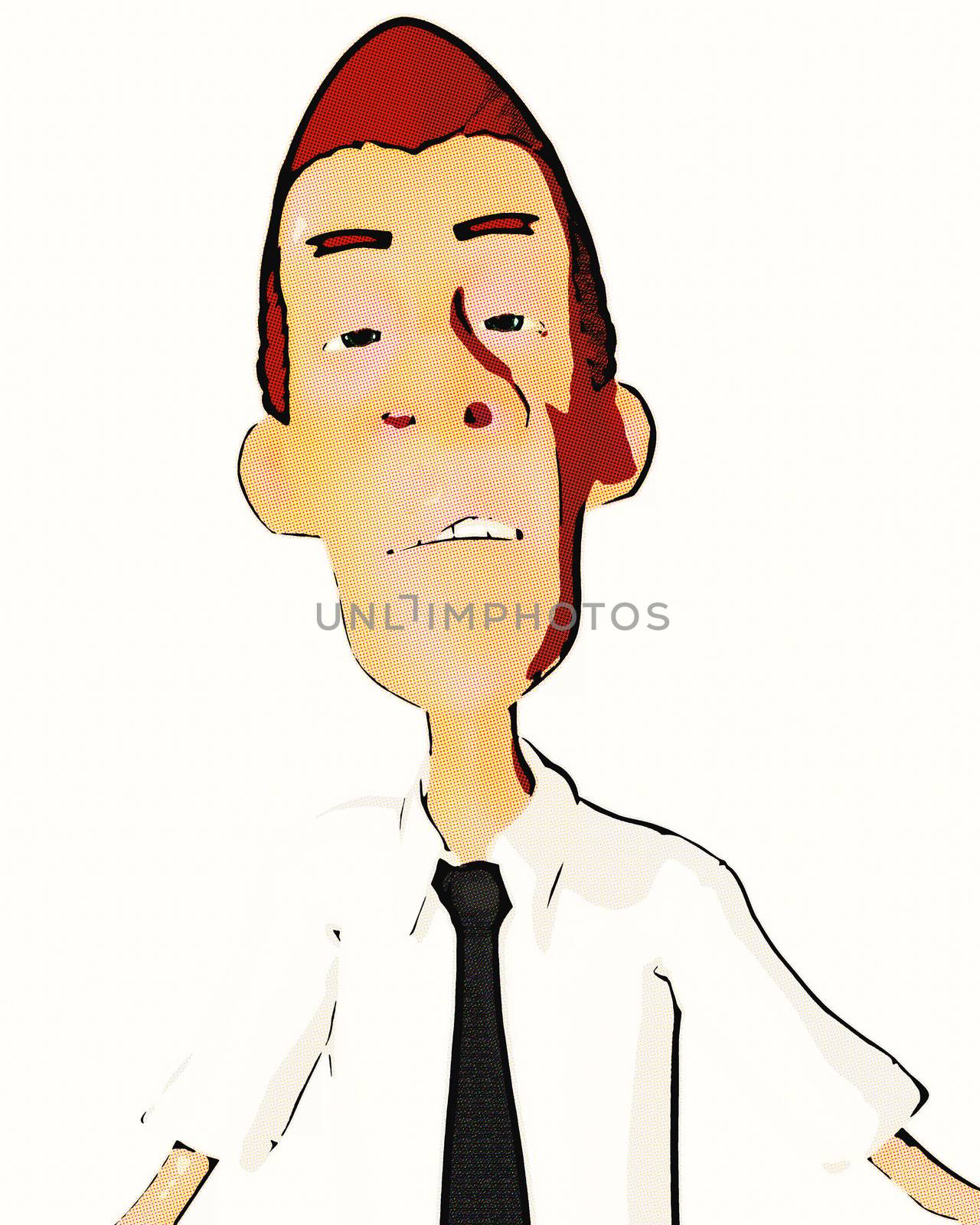 Digital Illustration of a Cartoon Man