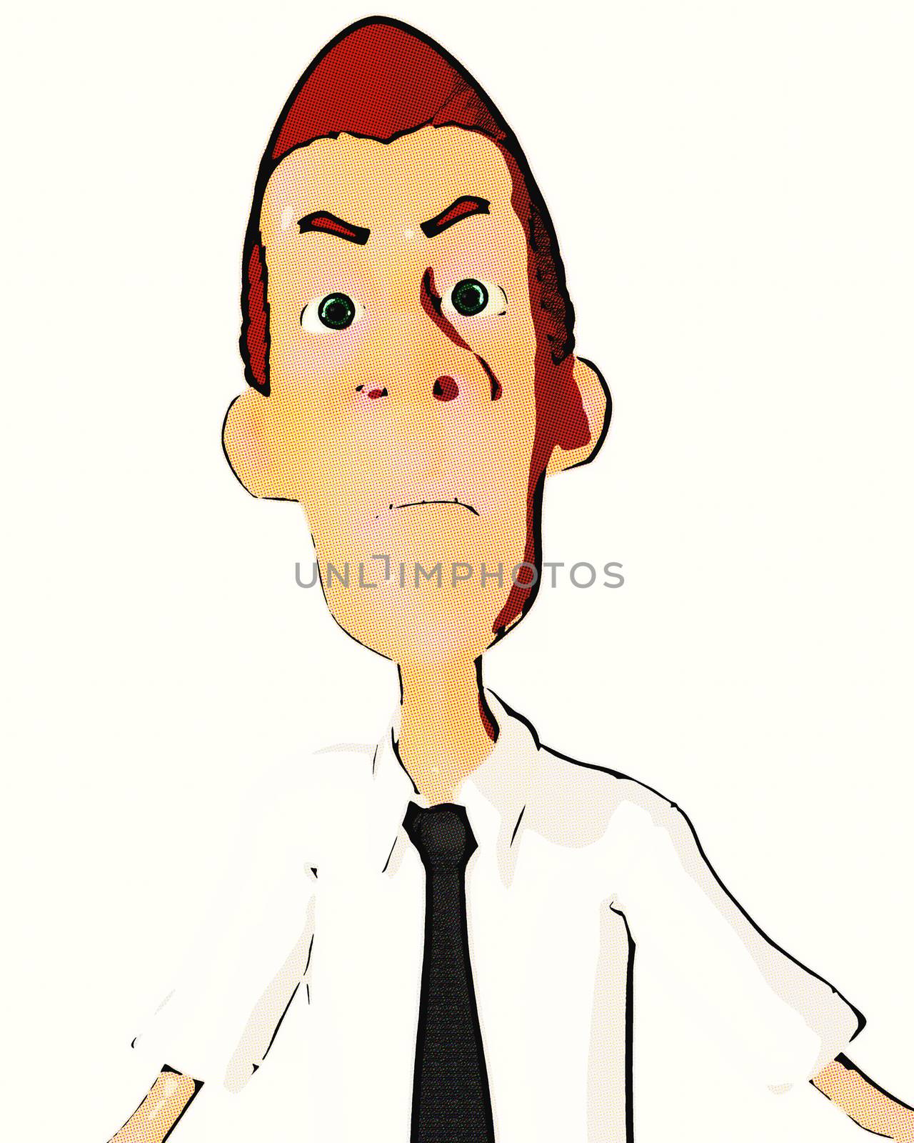 Digital Illustration of a Cartoon Man