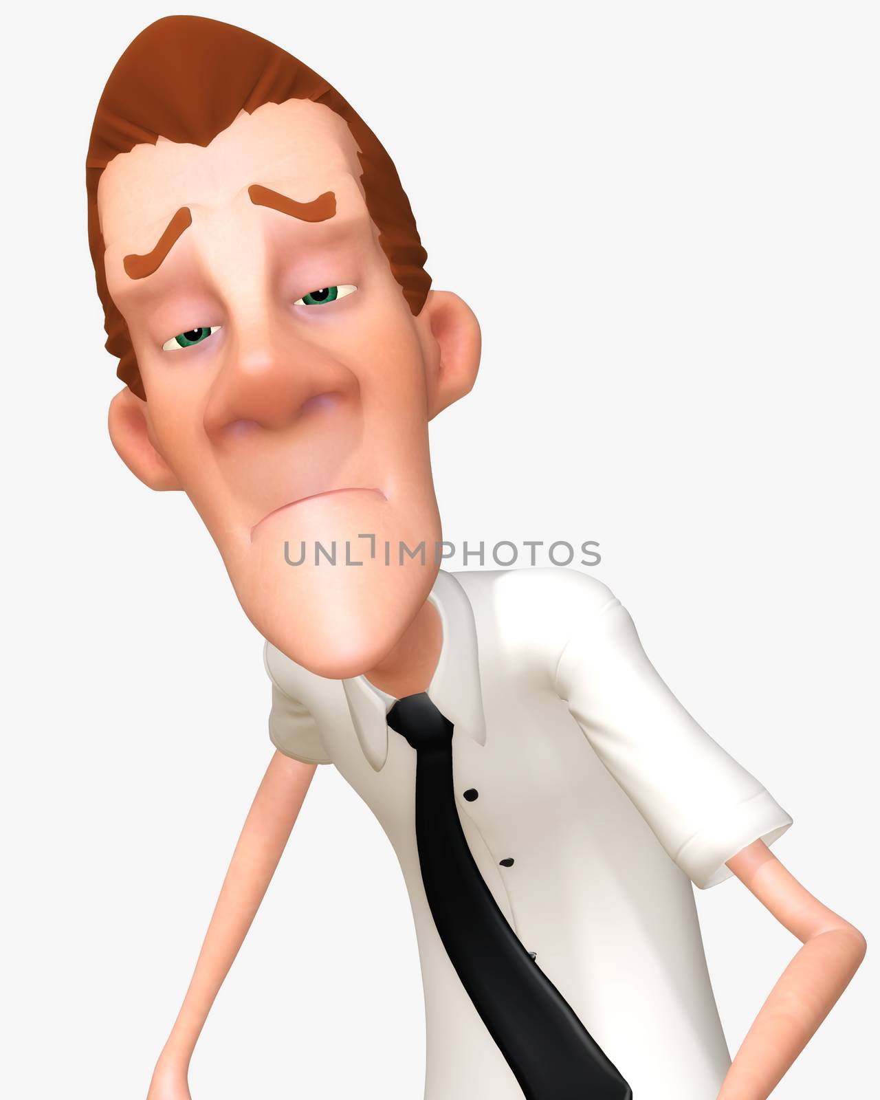 Digital Illustration of a Cartoon Man