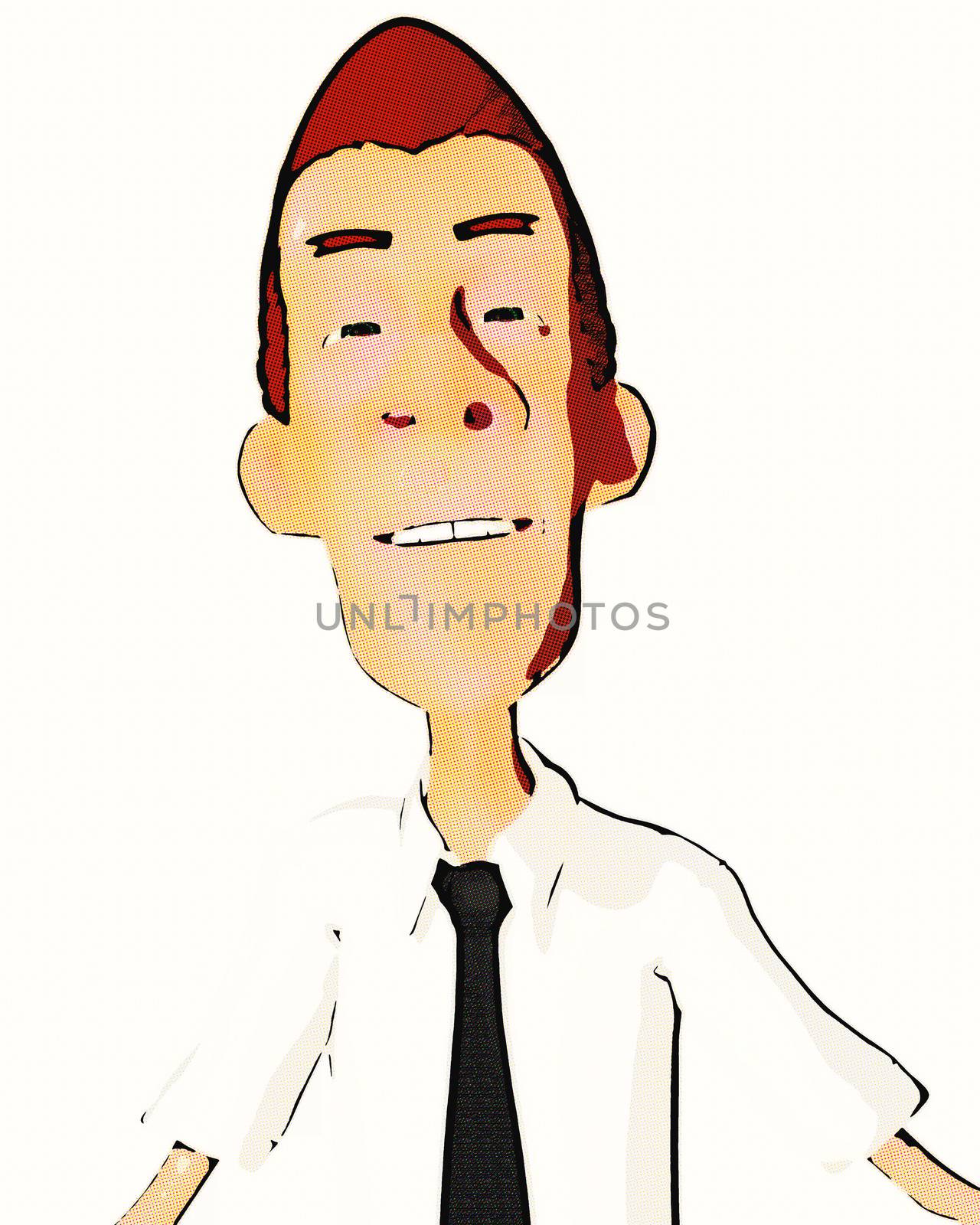 Digital Illustration of a Cartoon Man