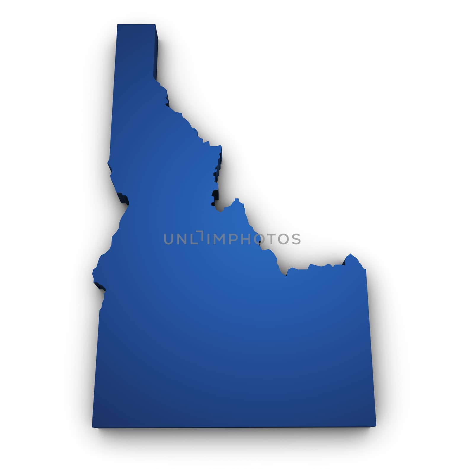 Map Of Idaho 3d Shape by nirodesign