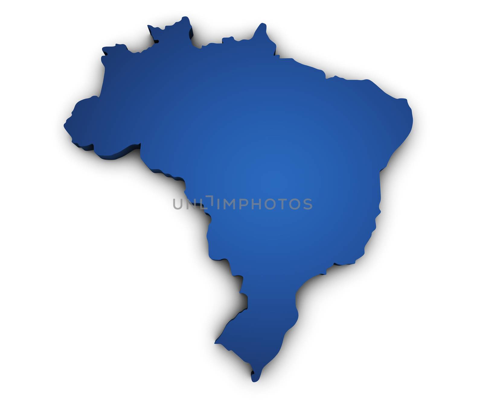 Map Of Brazil 3d Shape by nirodesign