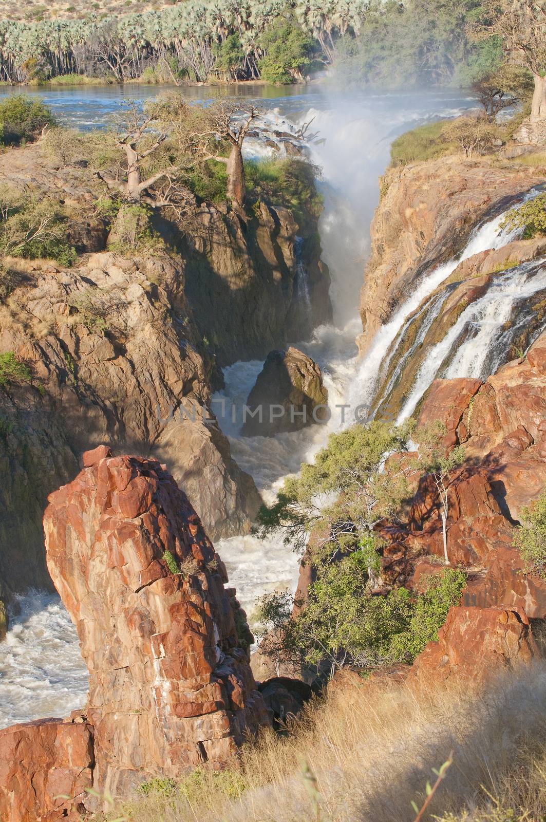 A small portion of the Epupa waterfalls in on the border of Angola and Namibia

