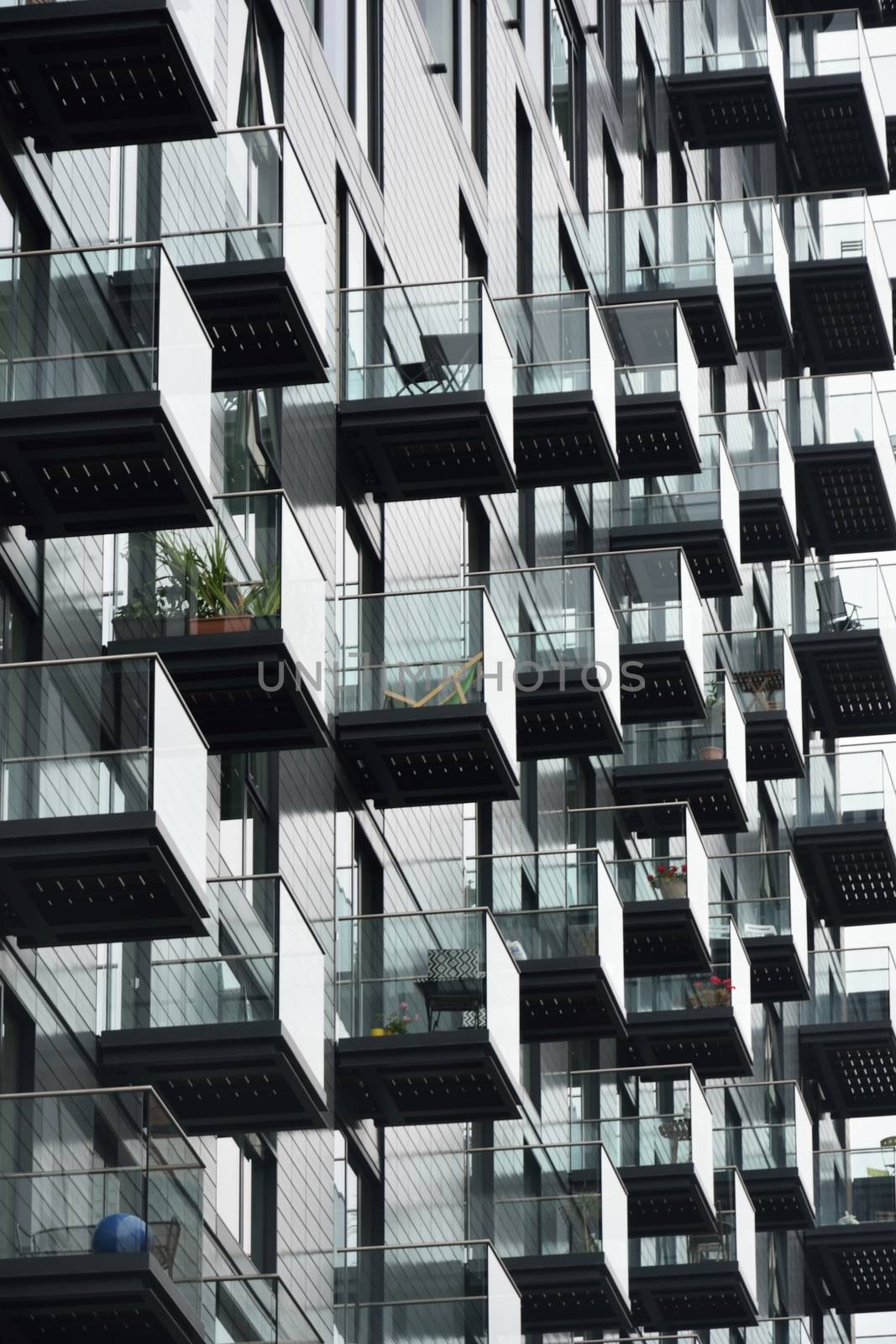 Modern flats with balconies