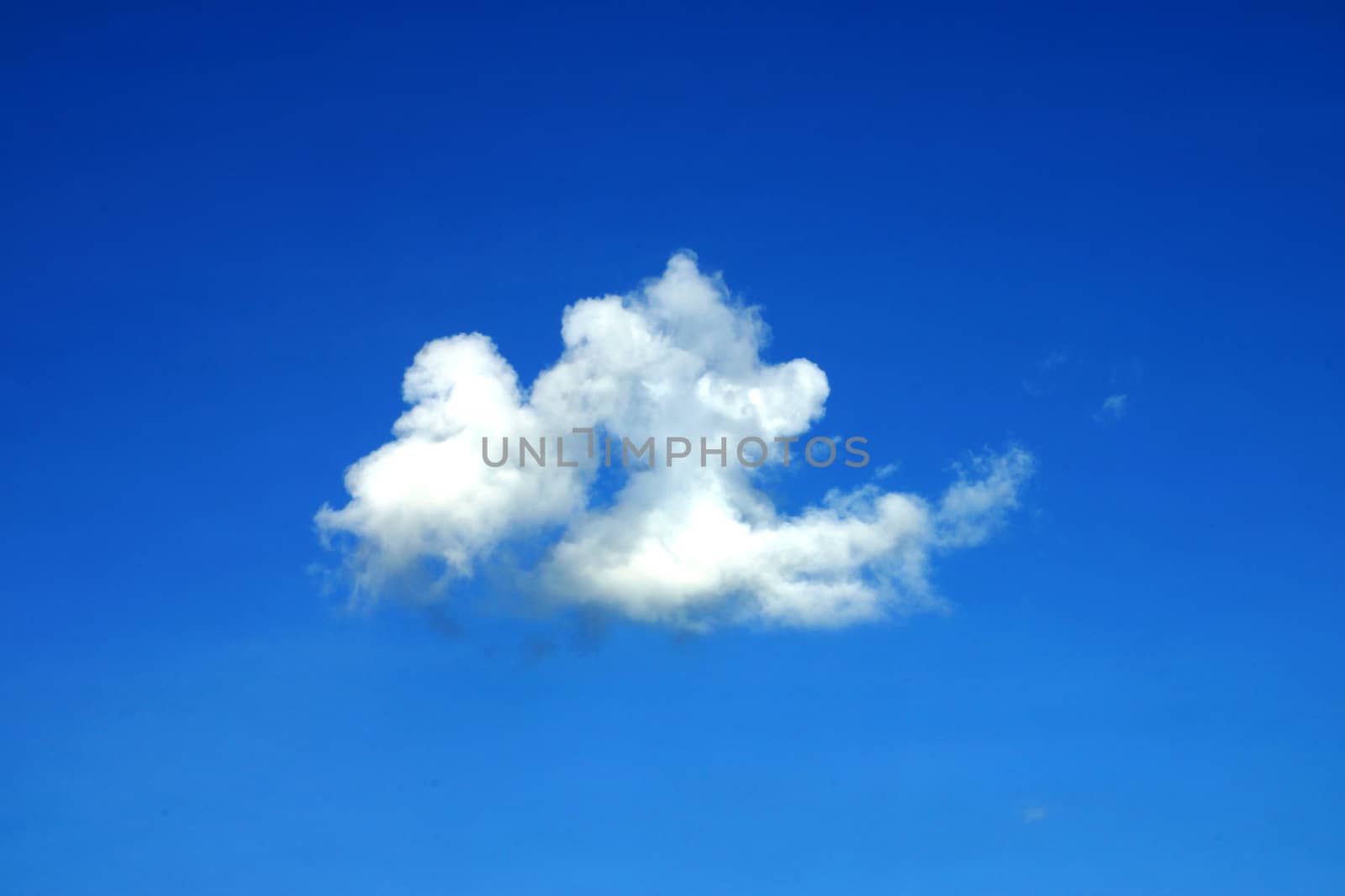 Blue sky with cloud closeup. by Noppharat_th