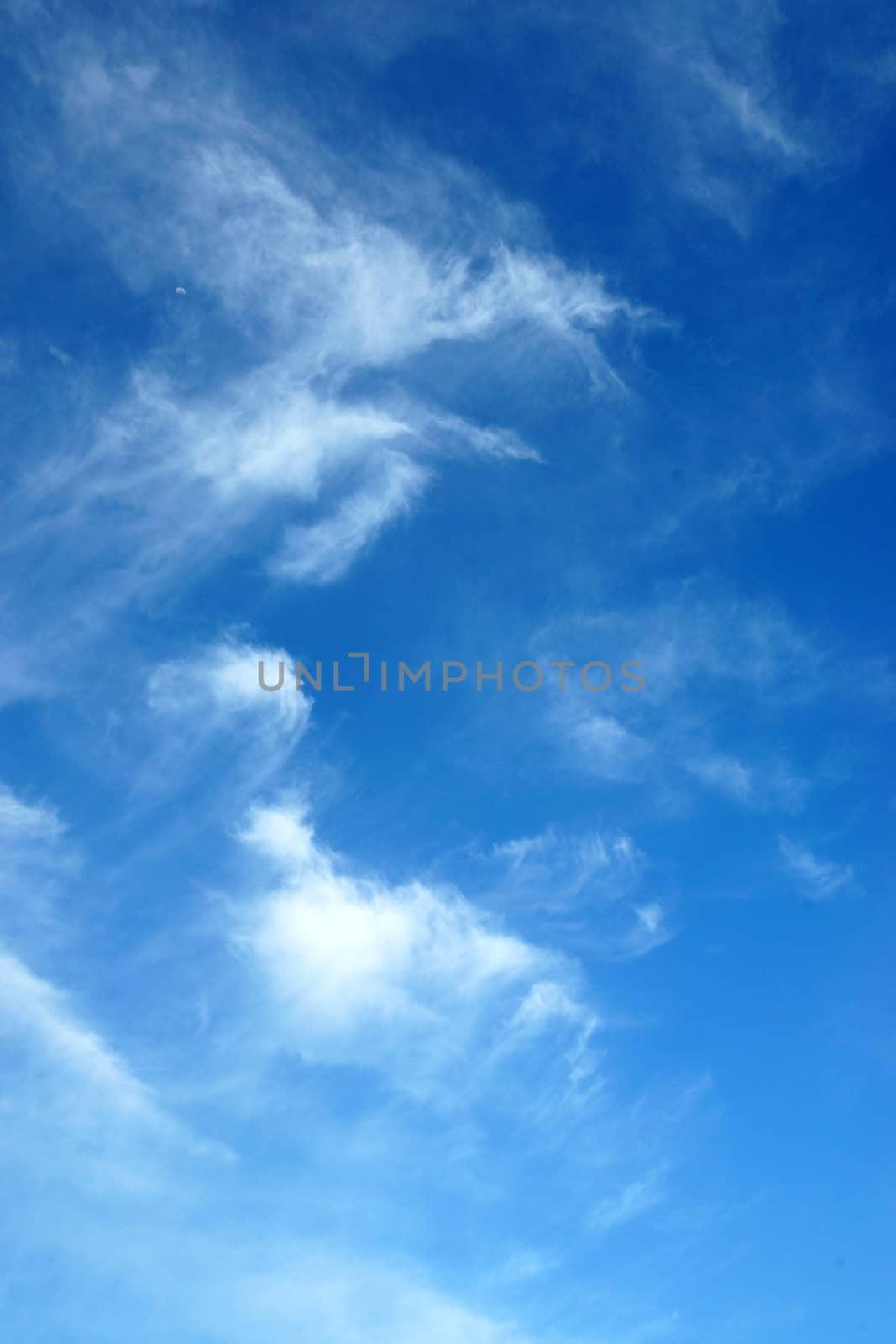 Blue sky with cloud closeup by Noppharat_th