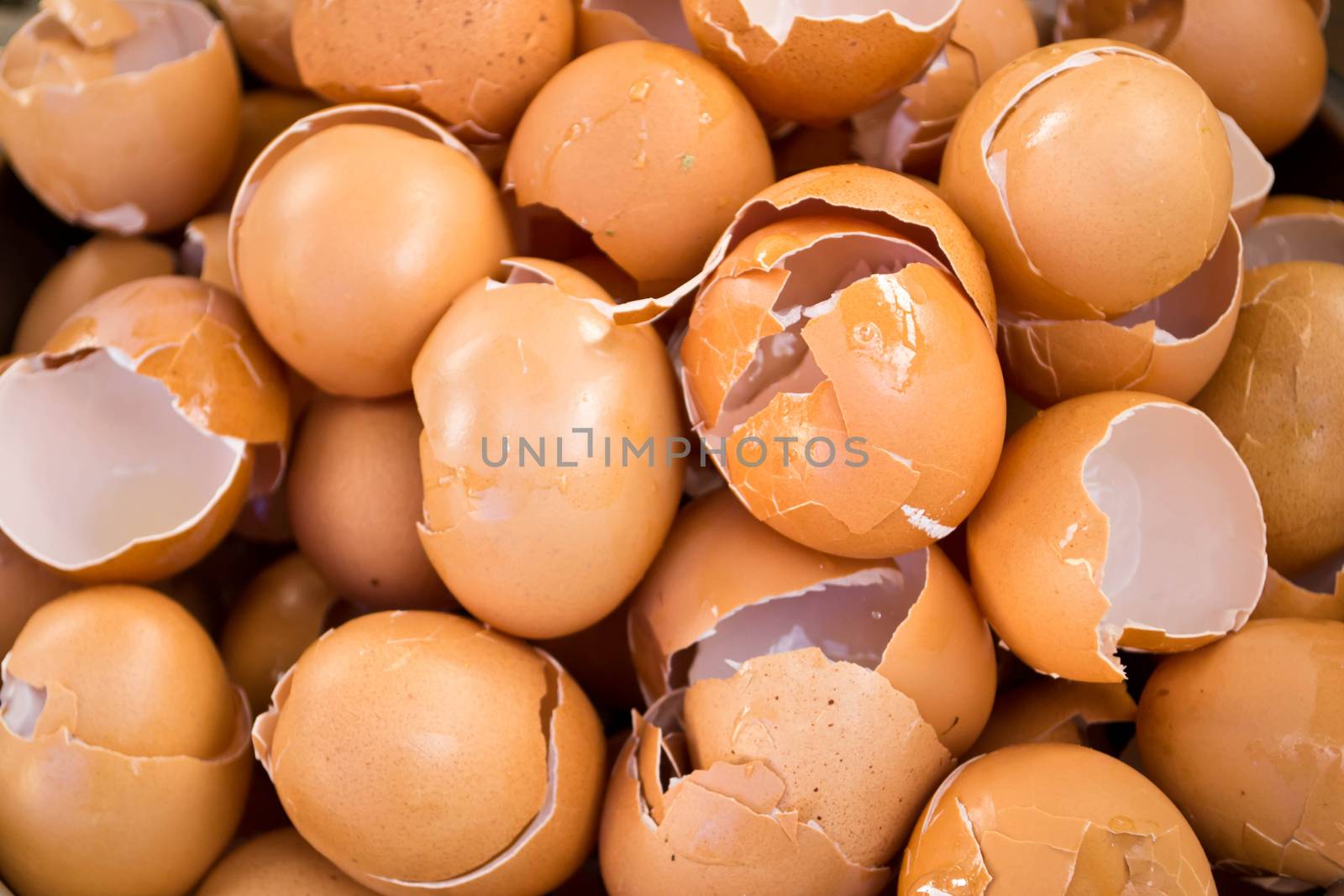 eggshell broken brown, Crack the egg by Thanamat
