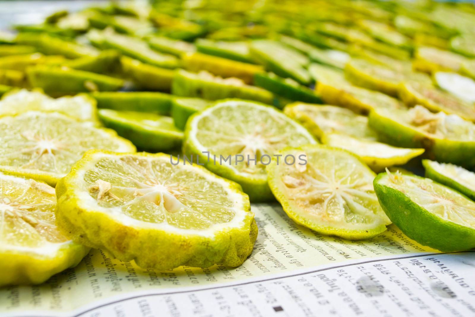 Close-up of fruit lemon slices