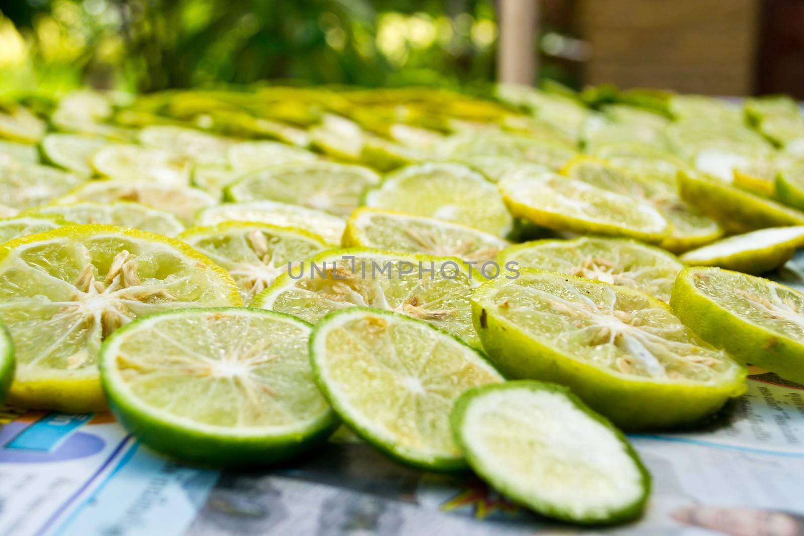 Close-up of fruit lemon slices