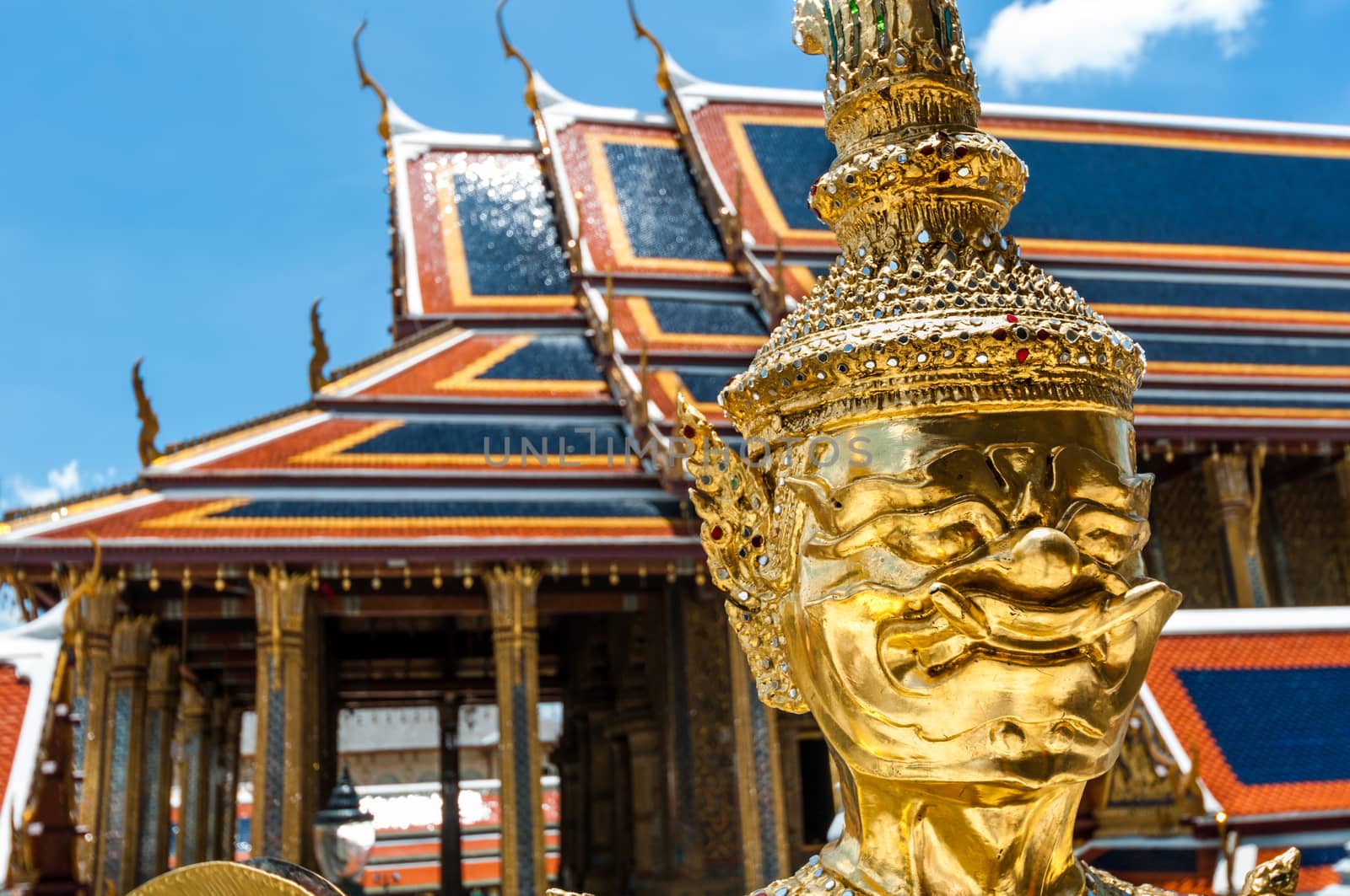 The Giant at the Emerald Buddha Temple, Bangkok, Thailand