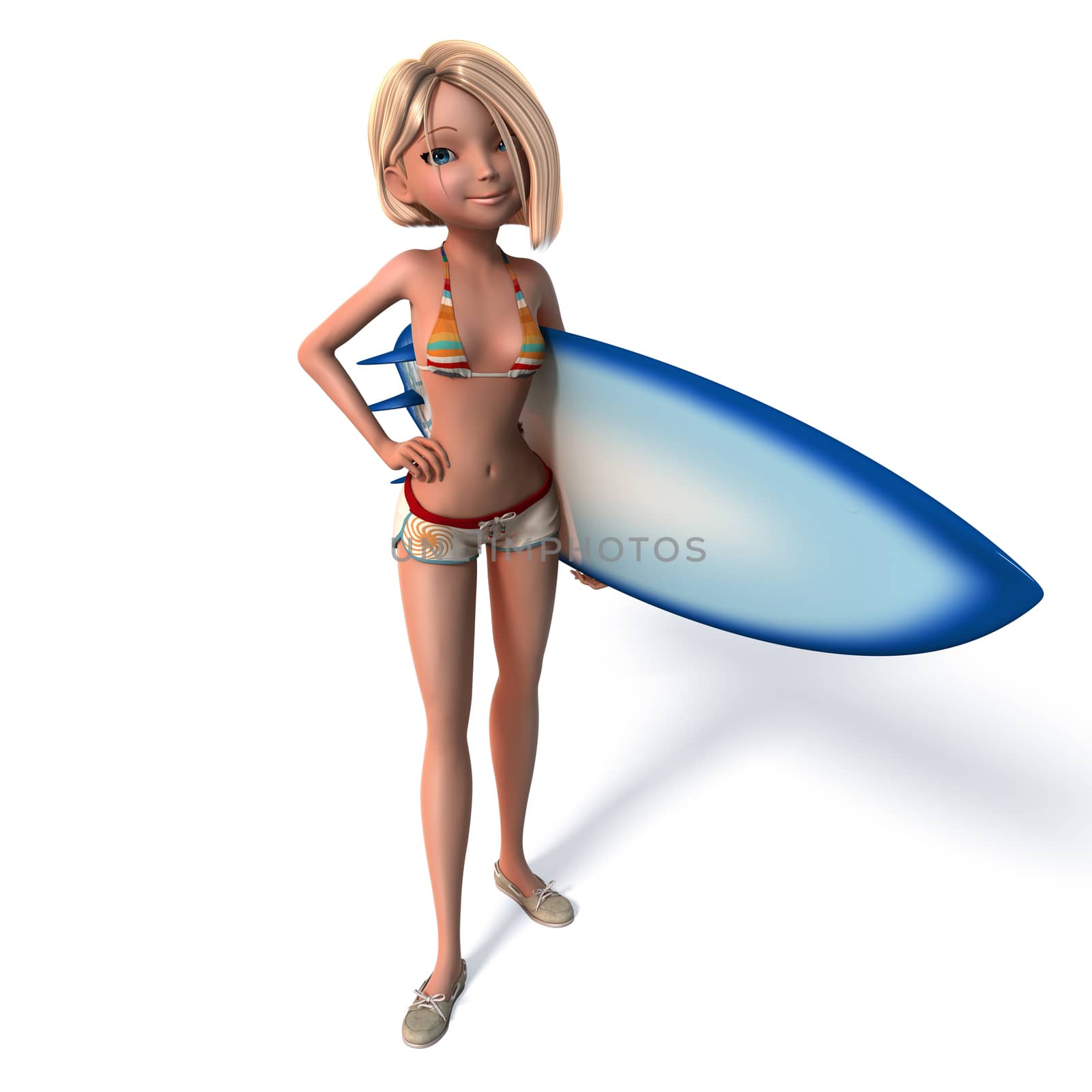 Young Girl With Surfboard by vik173