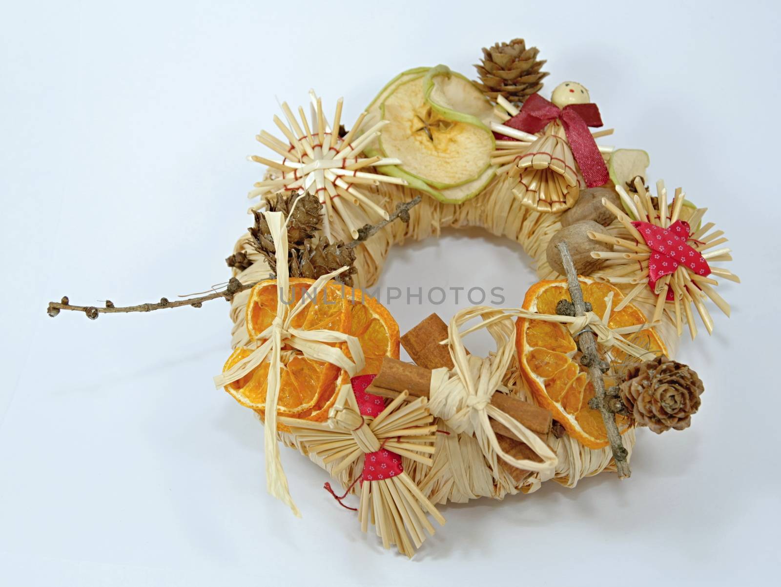 Christmas straw wreath decoration by Dermot68