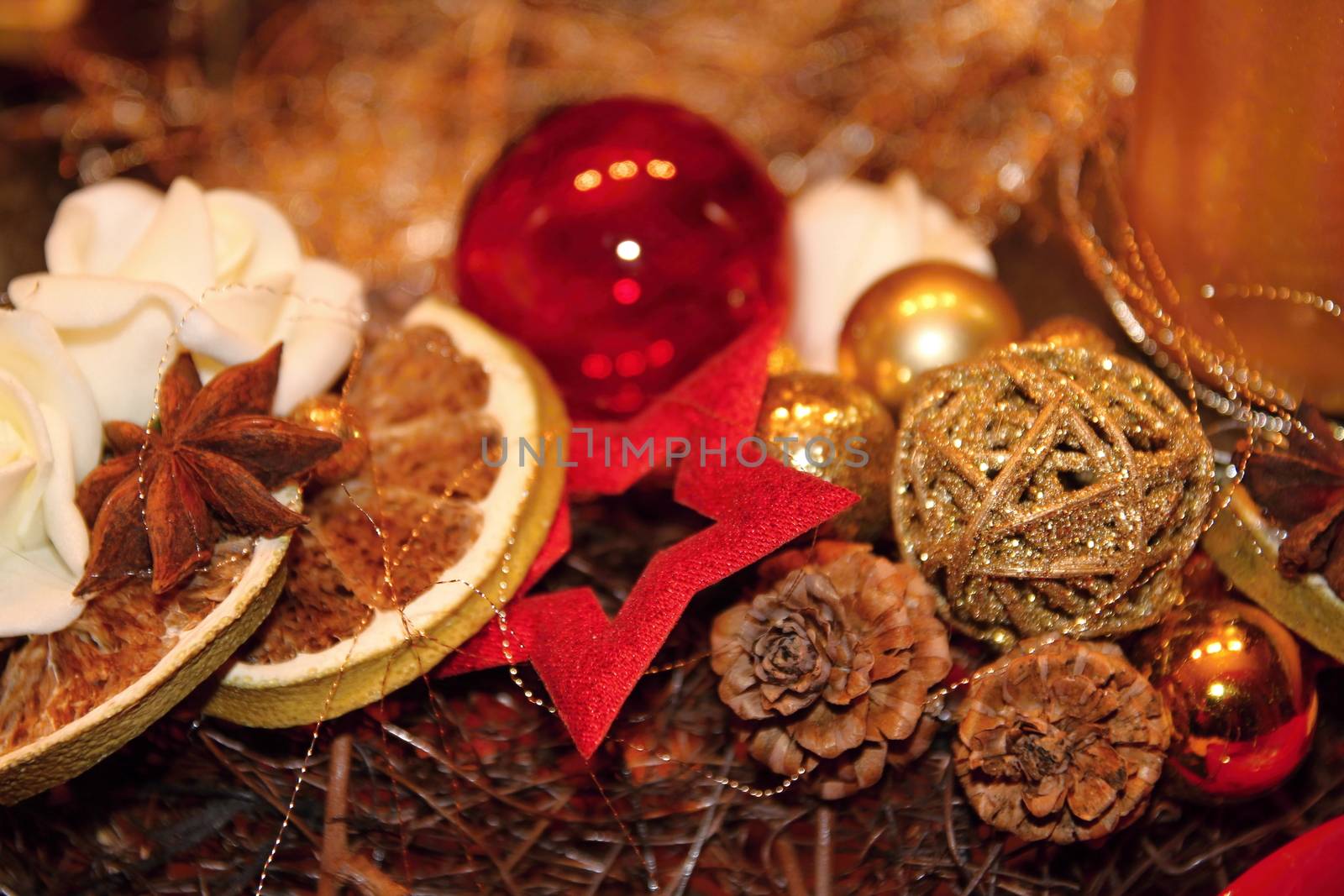 Christmas straw wreath decoration by Dermot68