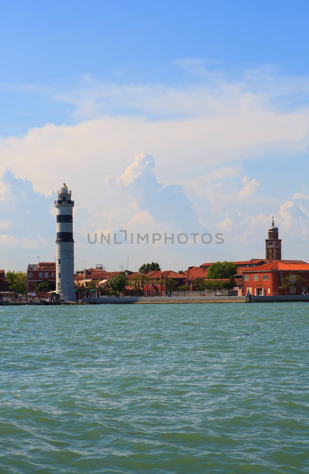 View of Murano, island of Venice lagoon, Italy