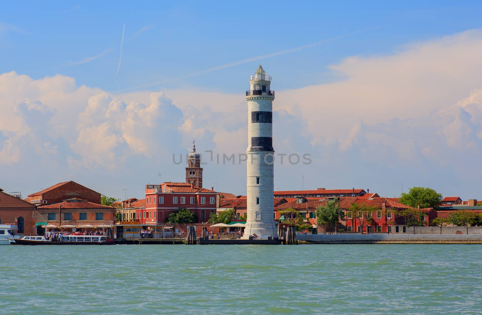 View of Murano, island of Venice lagoon, Italy