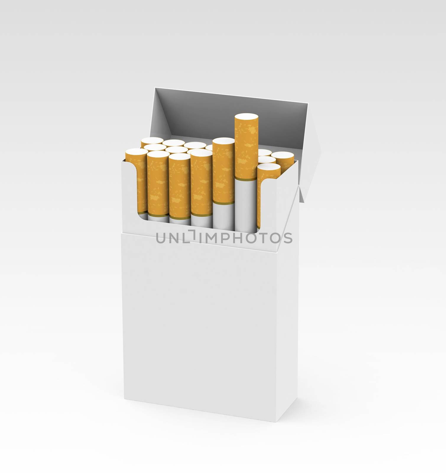 The picture shows a cigarette box