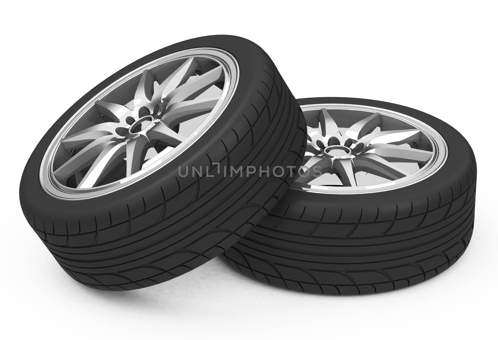 3d generated tire for car