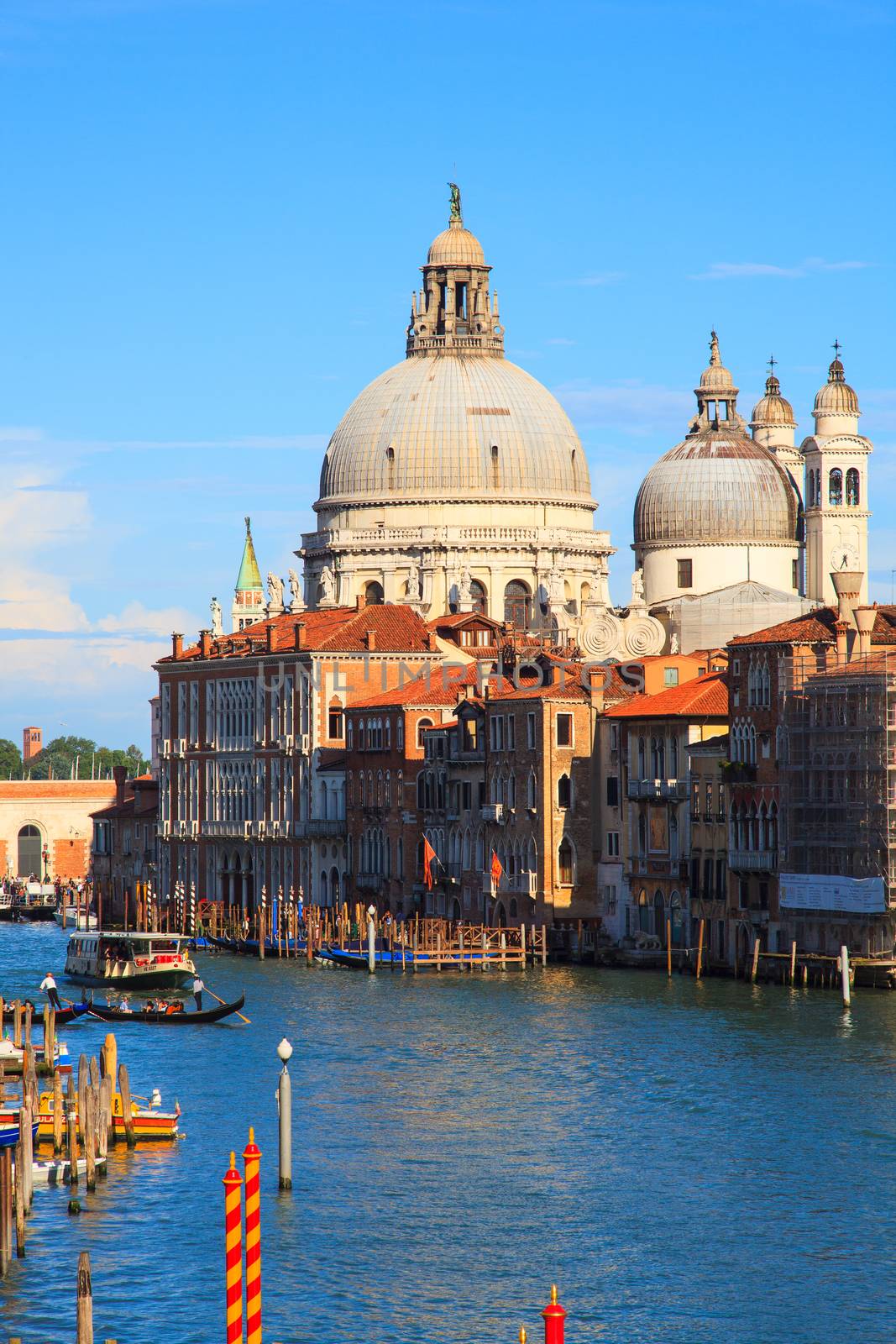 View of basilica of St. Mary of Health in Venice, Italy