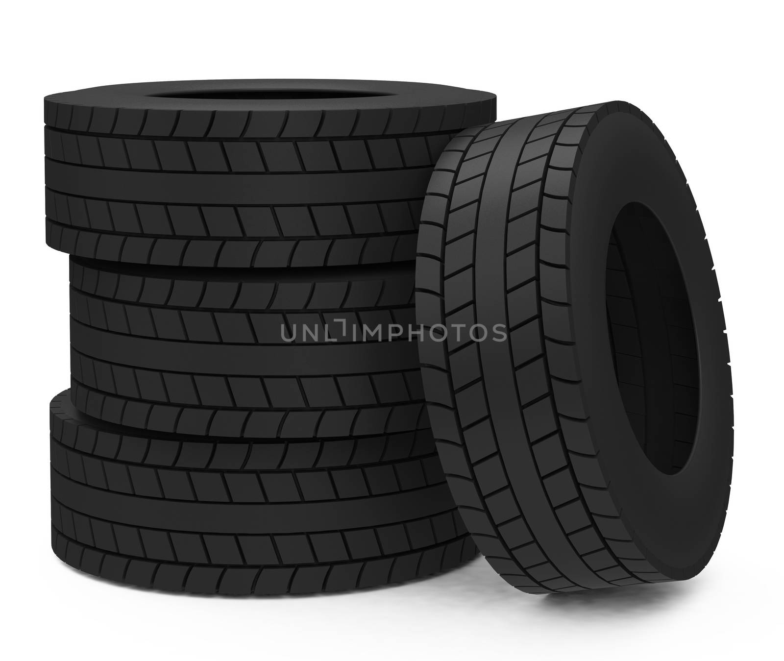 3d generated tires for a car