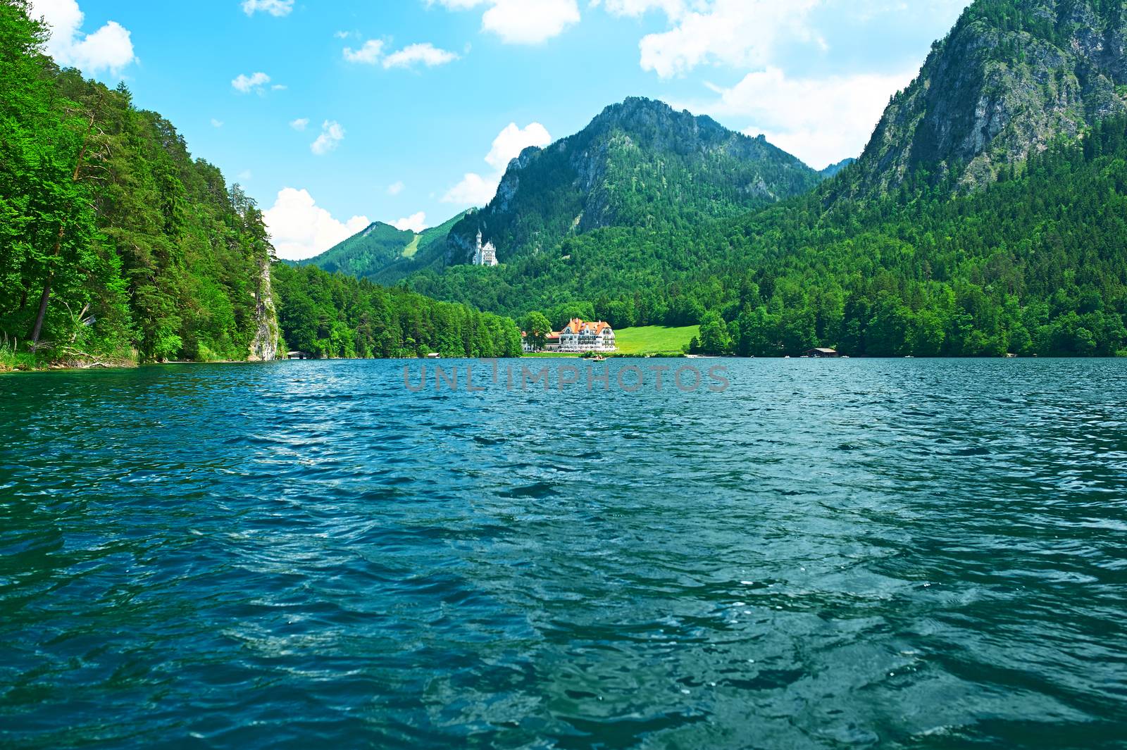 Alpsee lake at Hohenschwangau near Munich in Bavaria, Germany