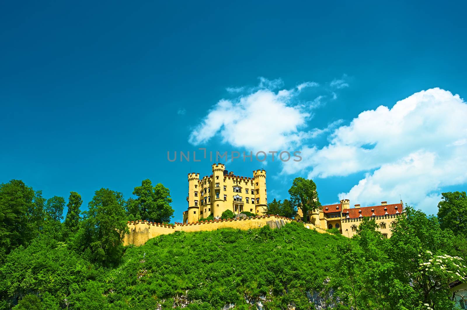 The castle of Hohenschwangau in Bavaria, Germany.