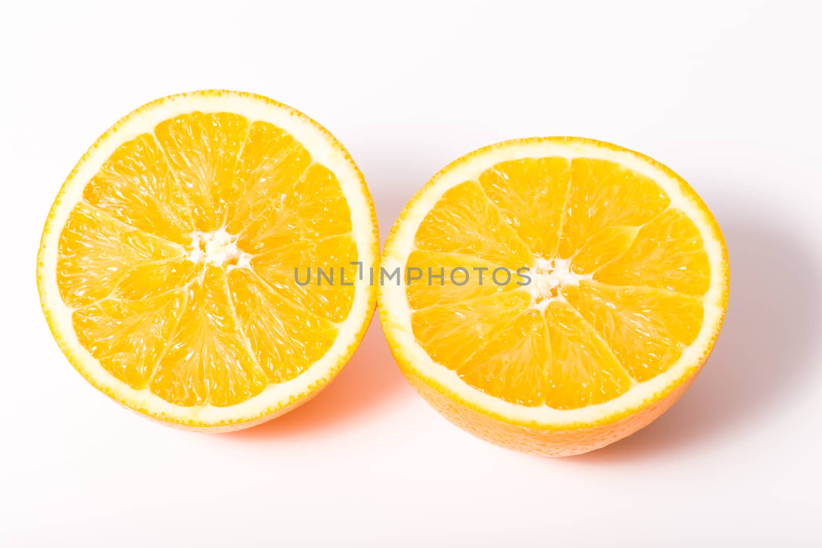 Orange fruit isolated on white background