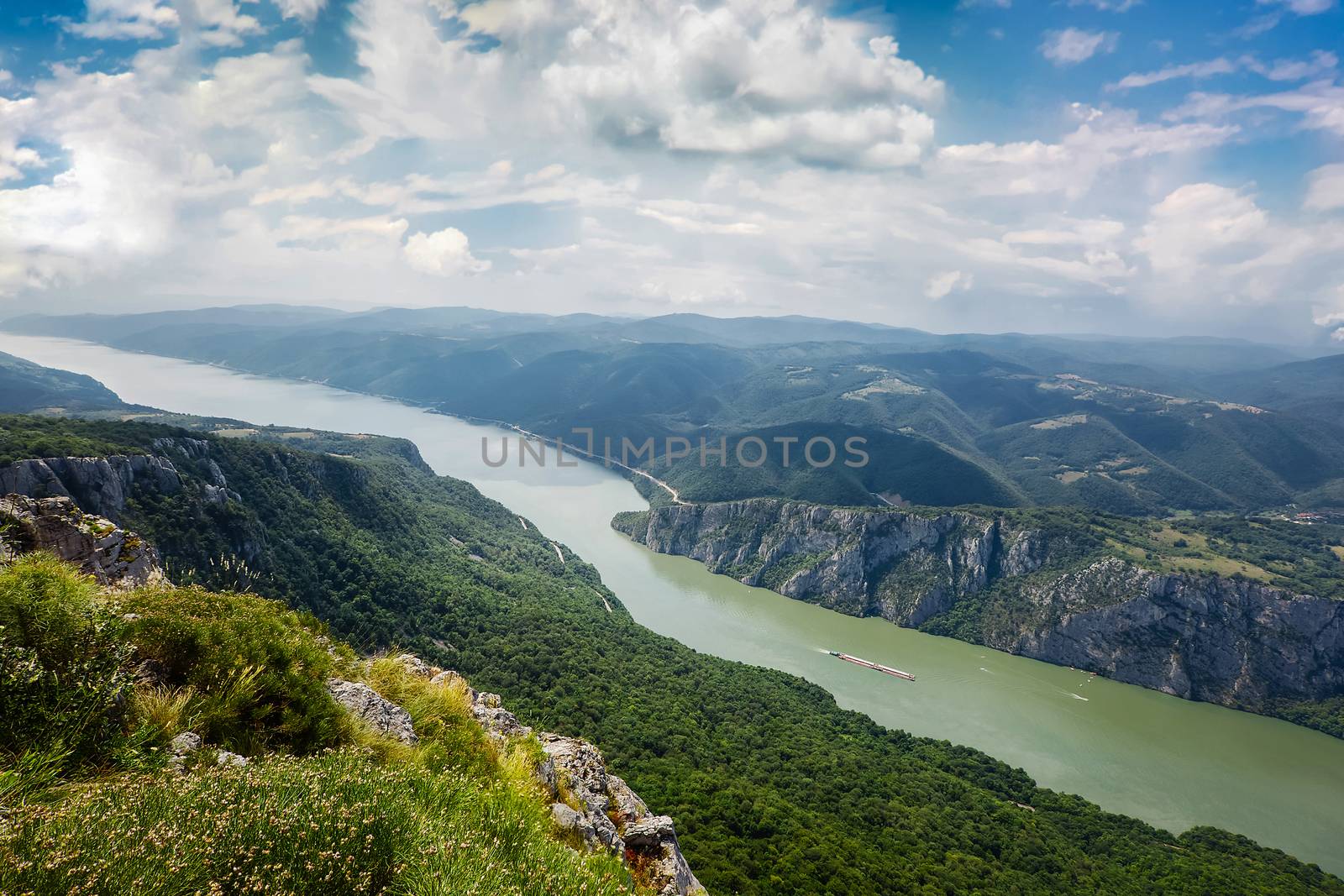 Danube river at Iron Gate gorge by Slast20
