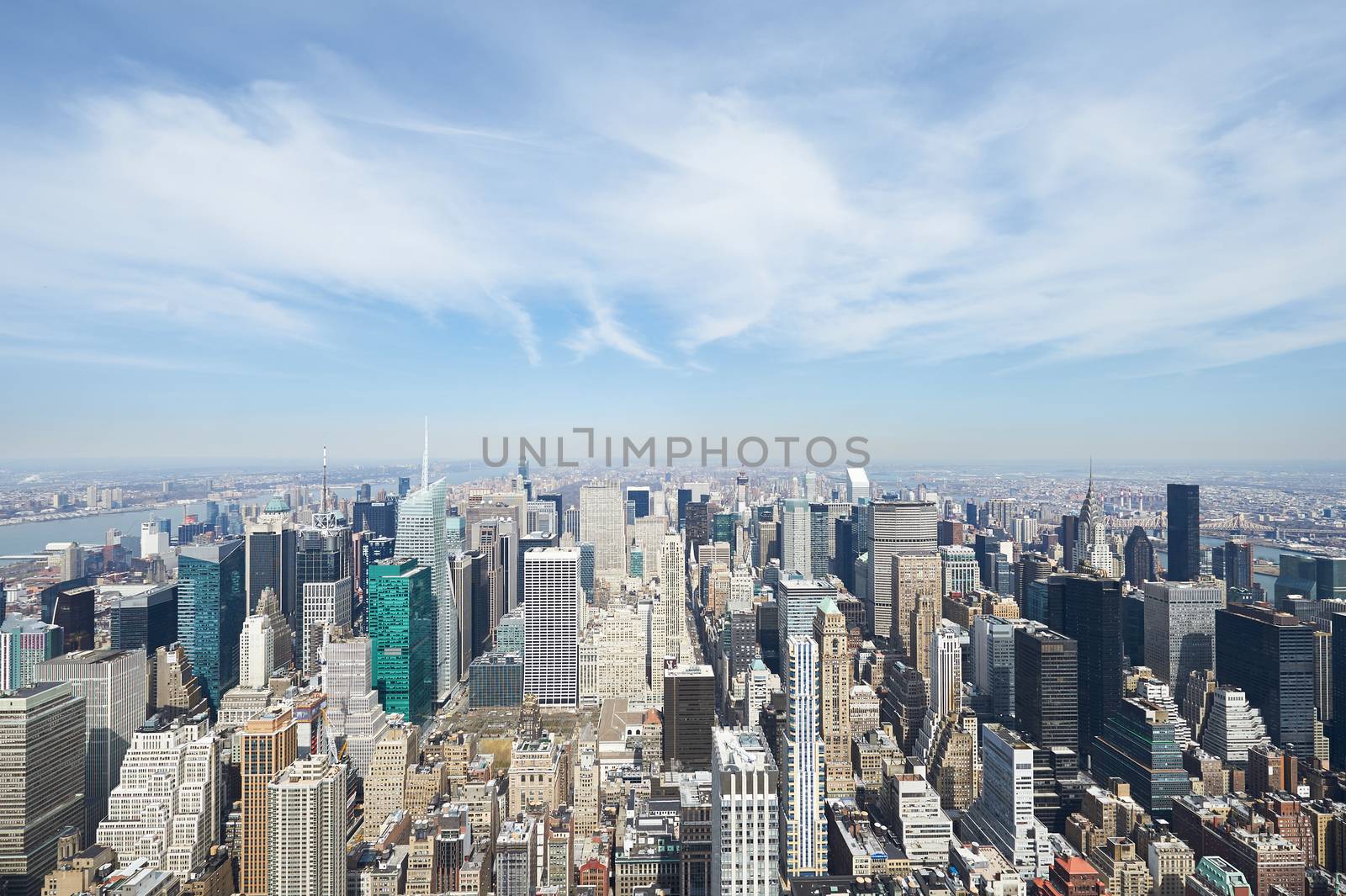 Cityscape view of Manhattan from Empire State Building, New York City, USA