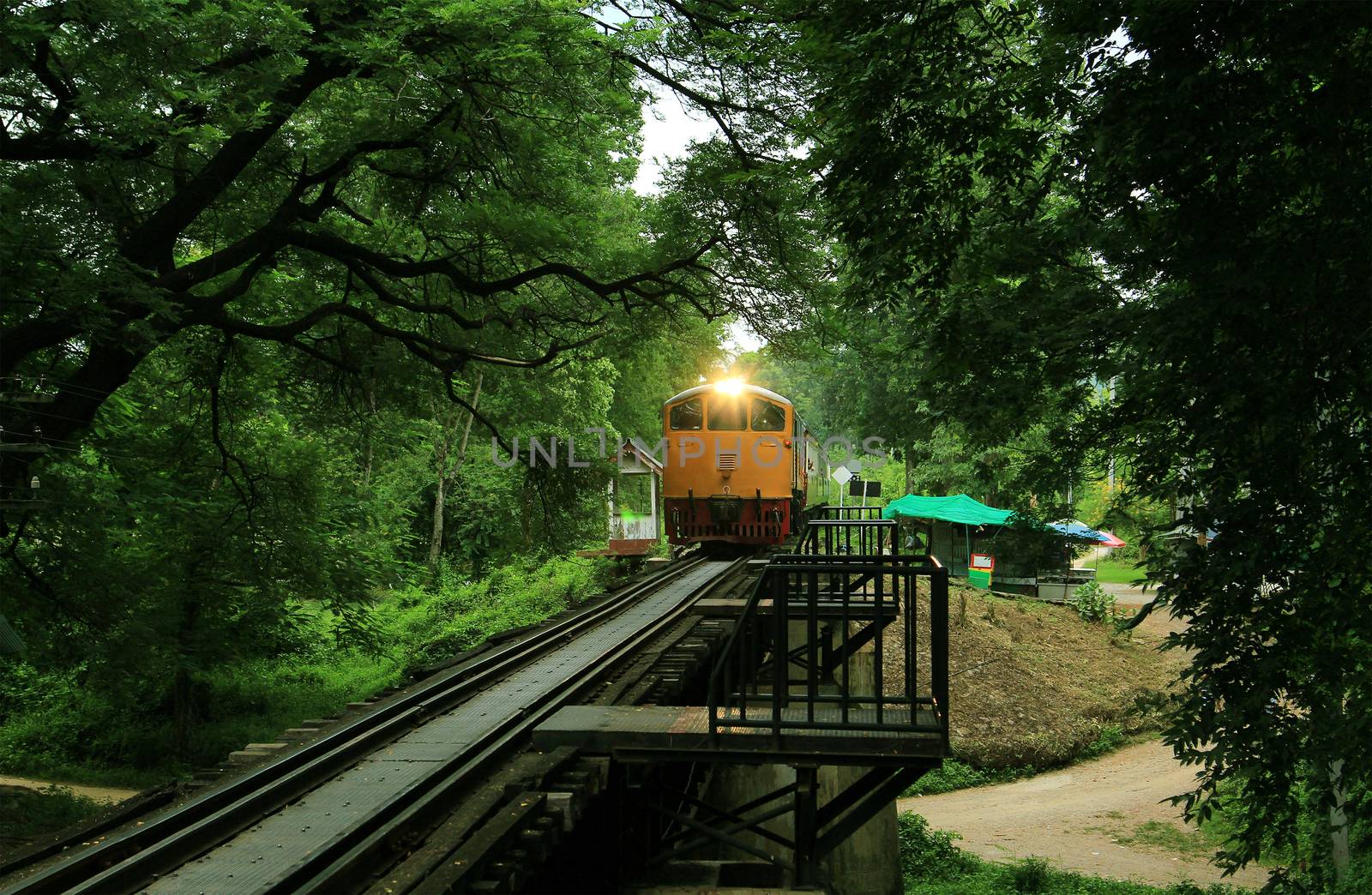 Vintage train, Kanchanaburi, Thailand