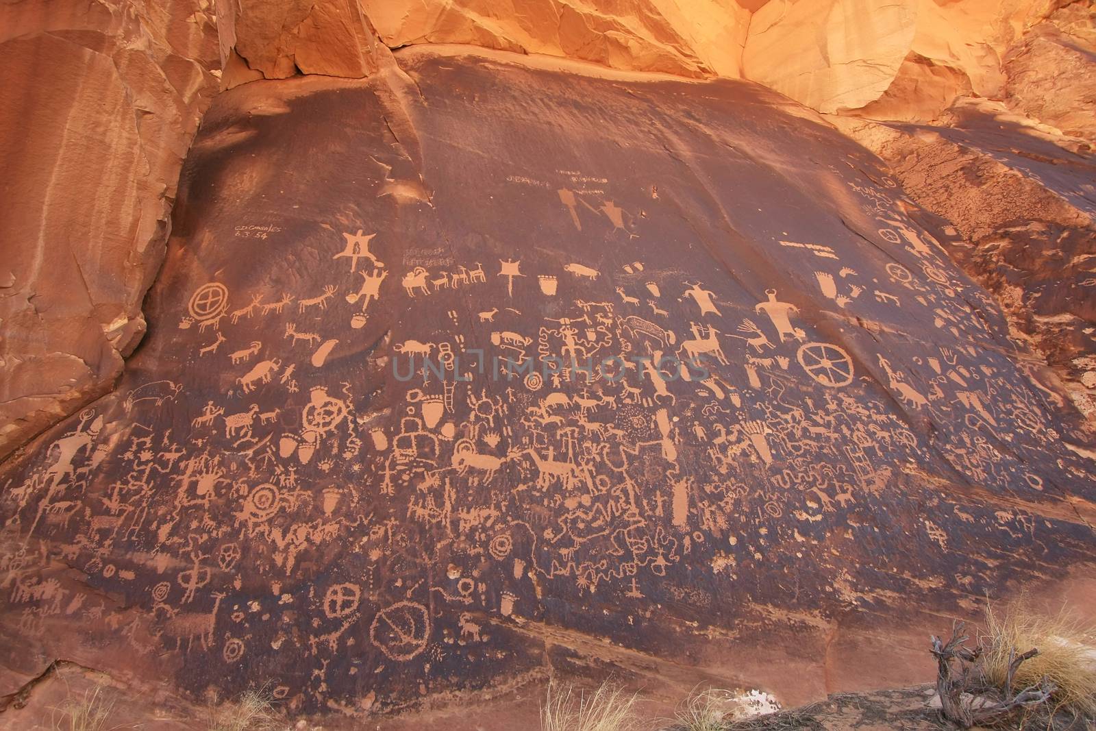 Indian petroglyphs, Newspaper Rock State Historic Monument, Utah