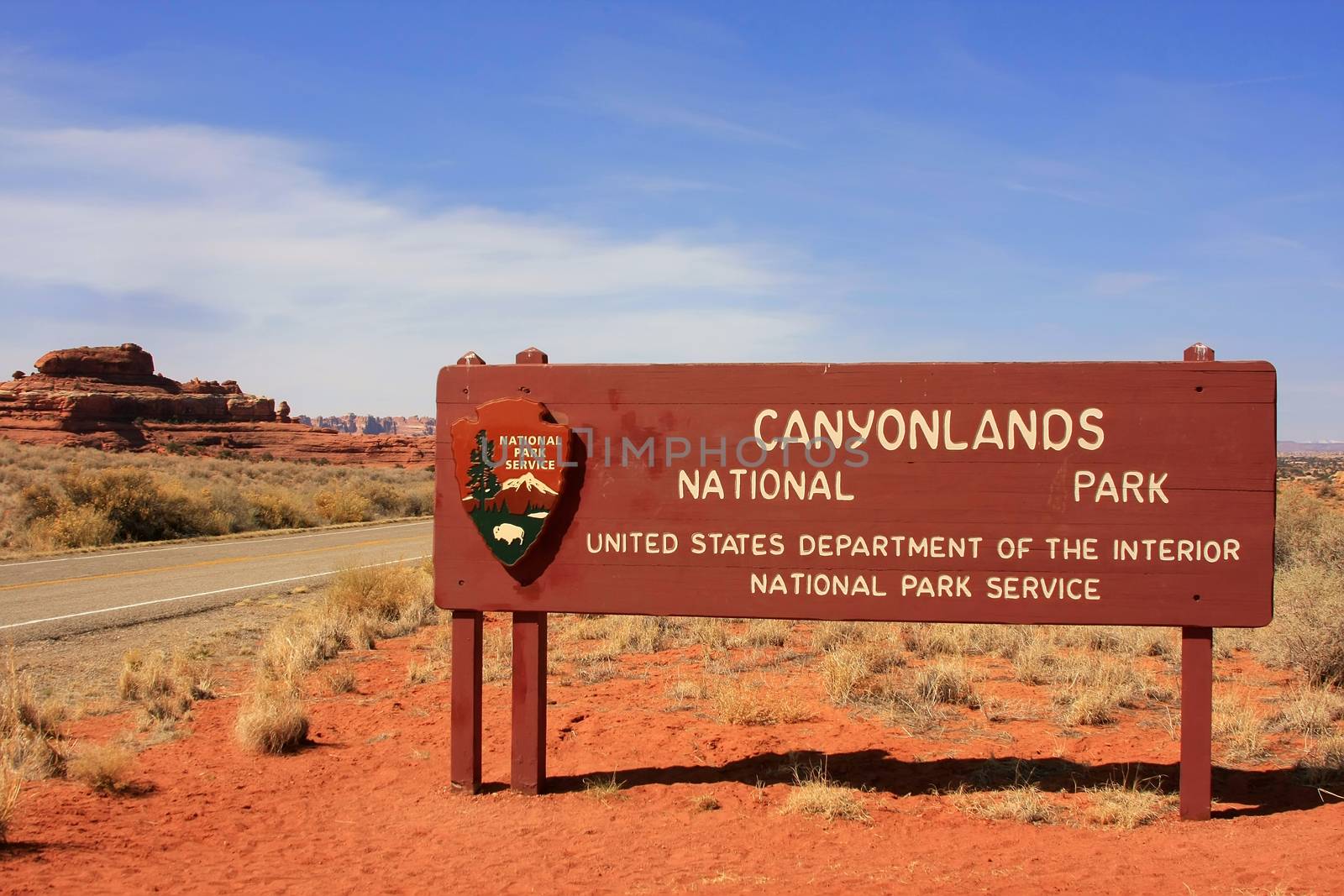 Canyonlands National Park sign, Utah, USA by donya_nedomam